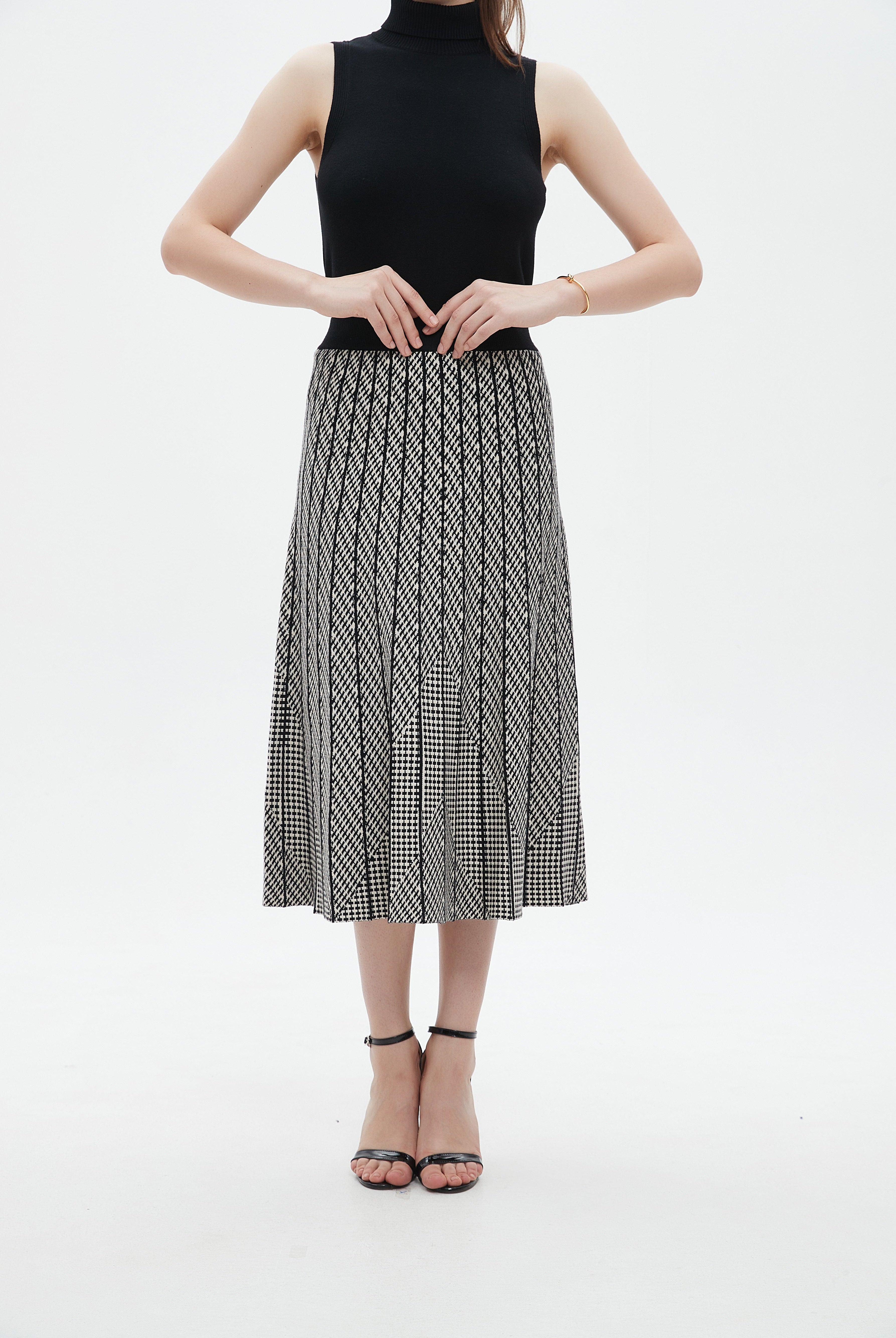 ميكا تنورة ميدي نسائية منسوجة