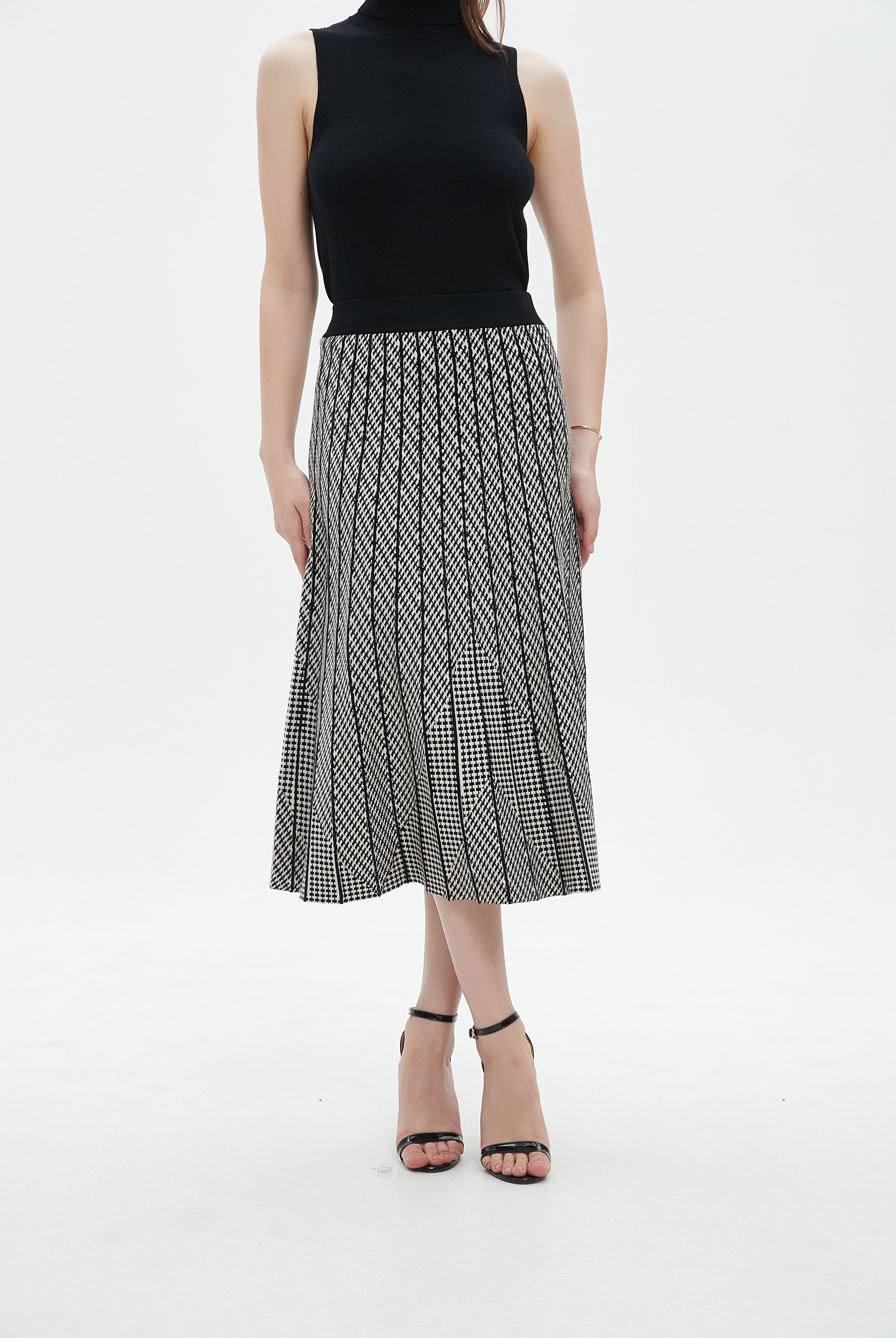 ميكا تنورة ميدي نسائية منسوجة