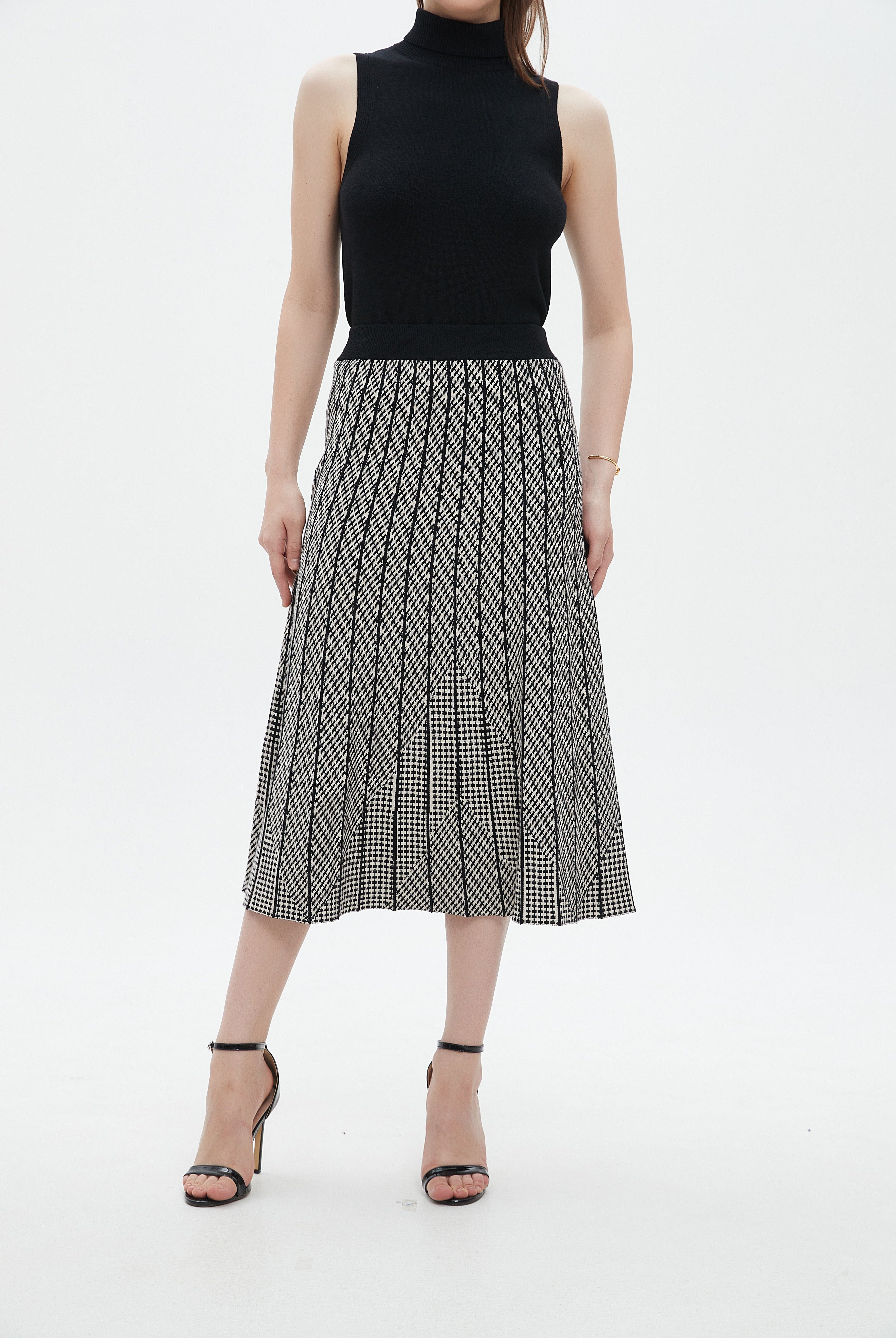 ميكا تنورة ميدي نسائية منسوجة