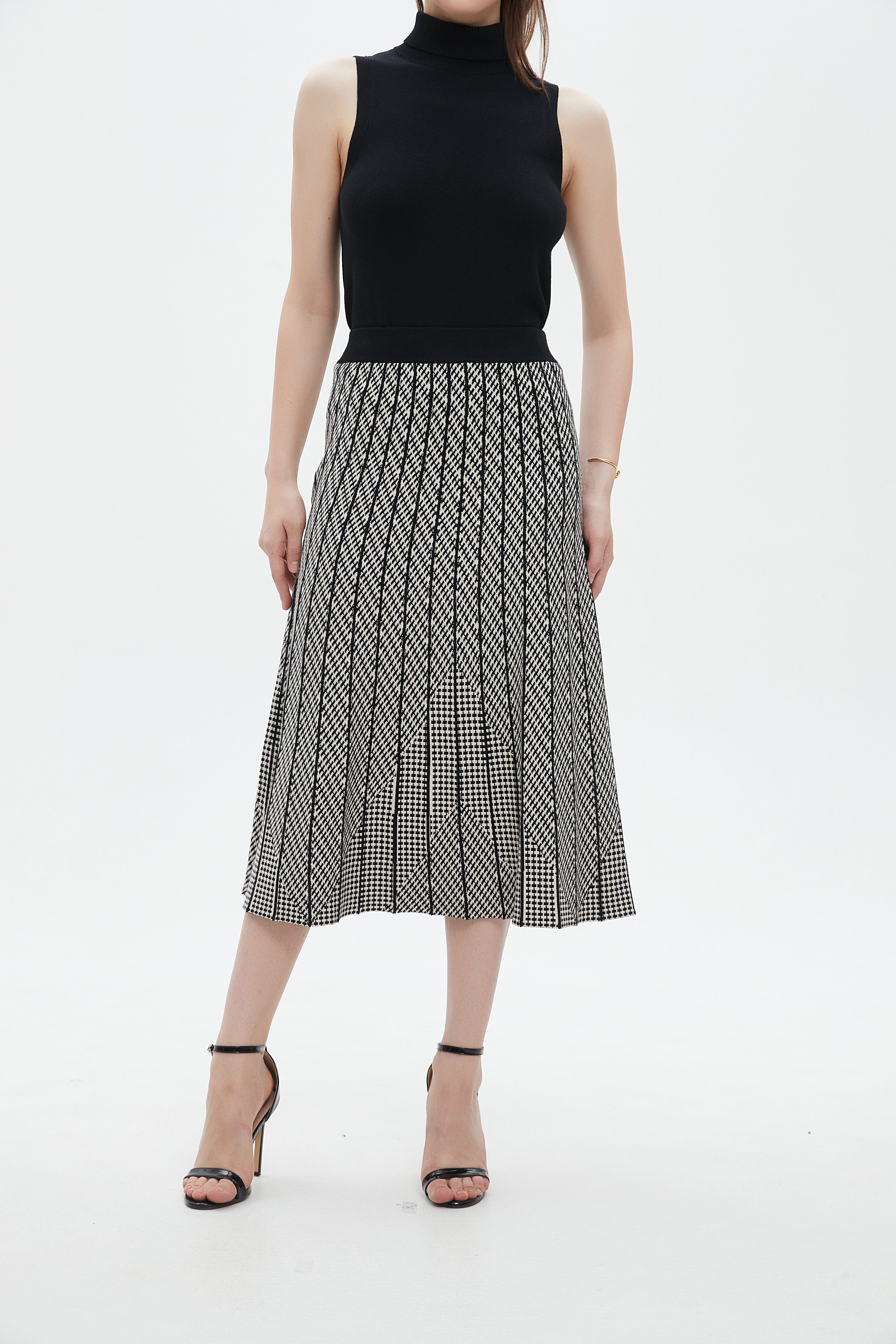 ميكا تنورة ميدي نسائية منسوجة