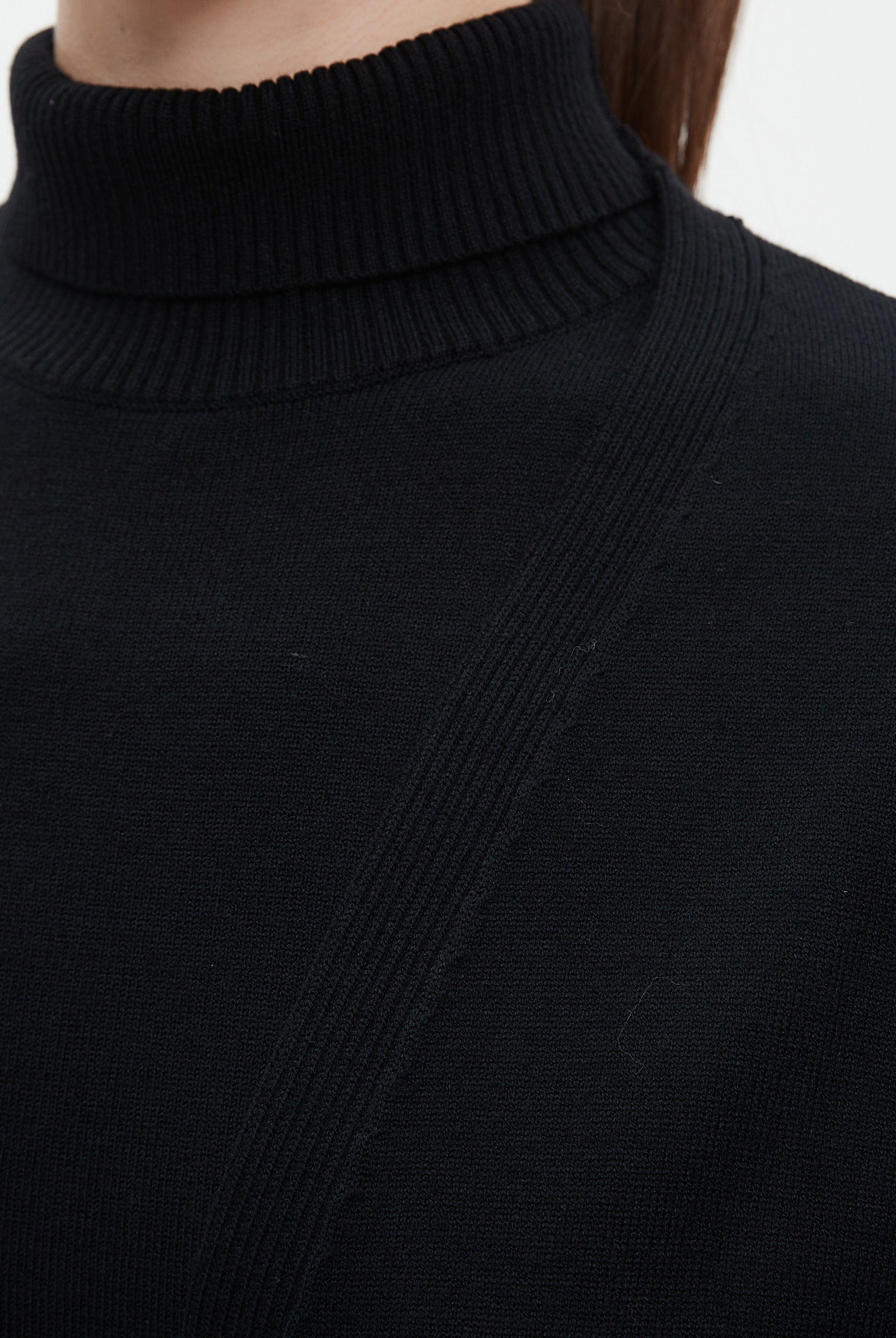 ميكا كارديجان طويل برقبة طويلة سادة