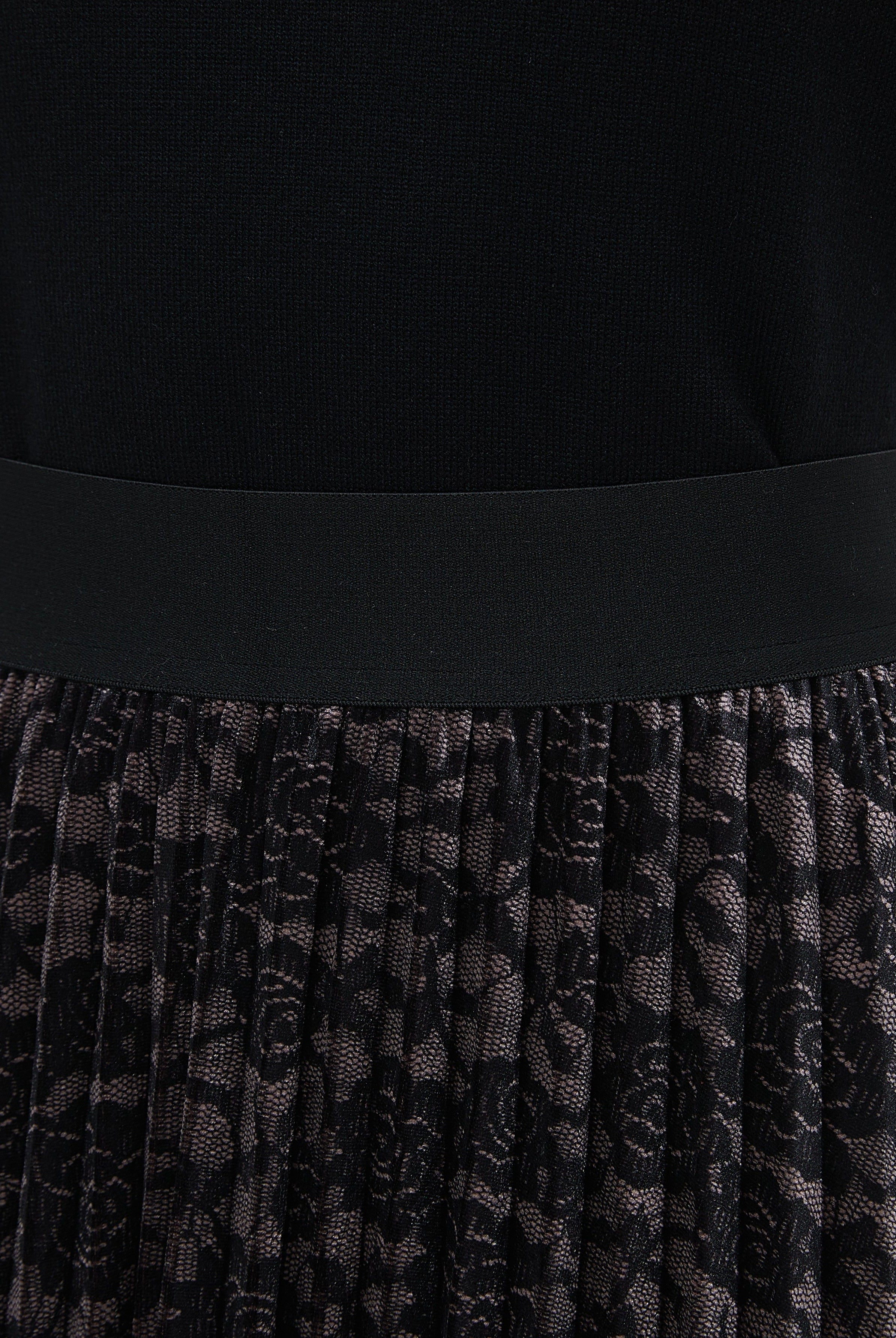 ميكا جيبة ميدي بليسية مطرزة