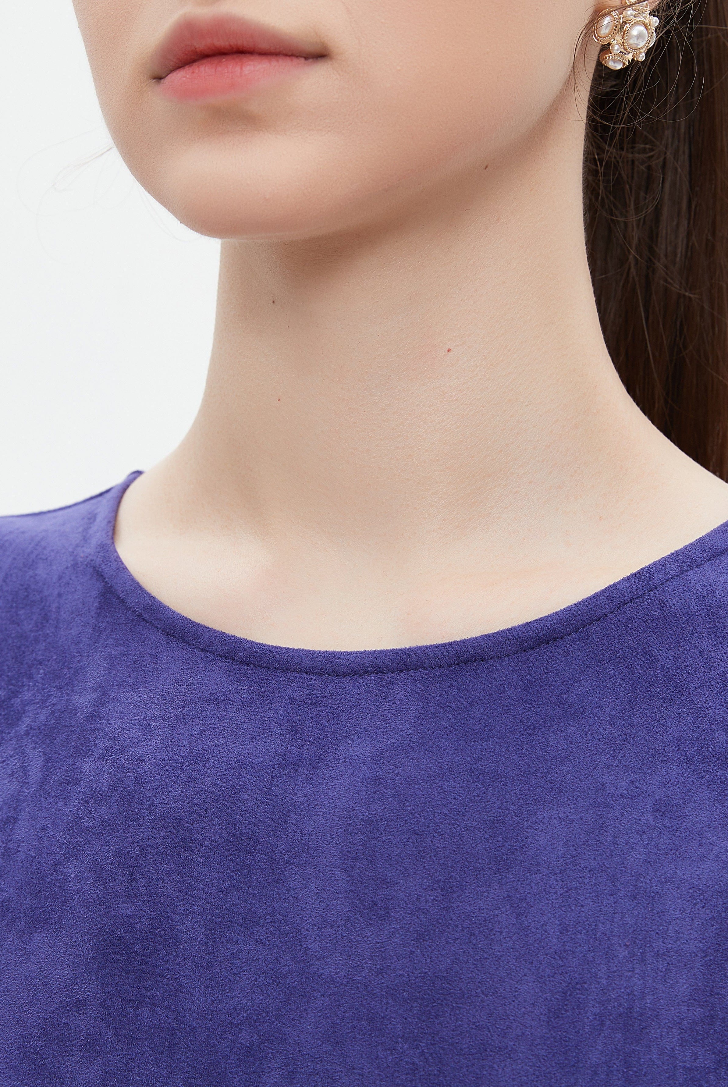 ميكا فستان ميدي بأكمام 3/4 برباط خصر