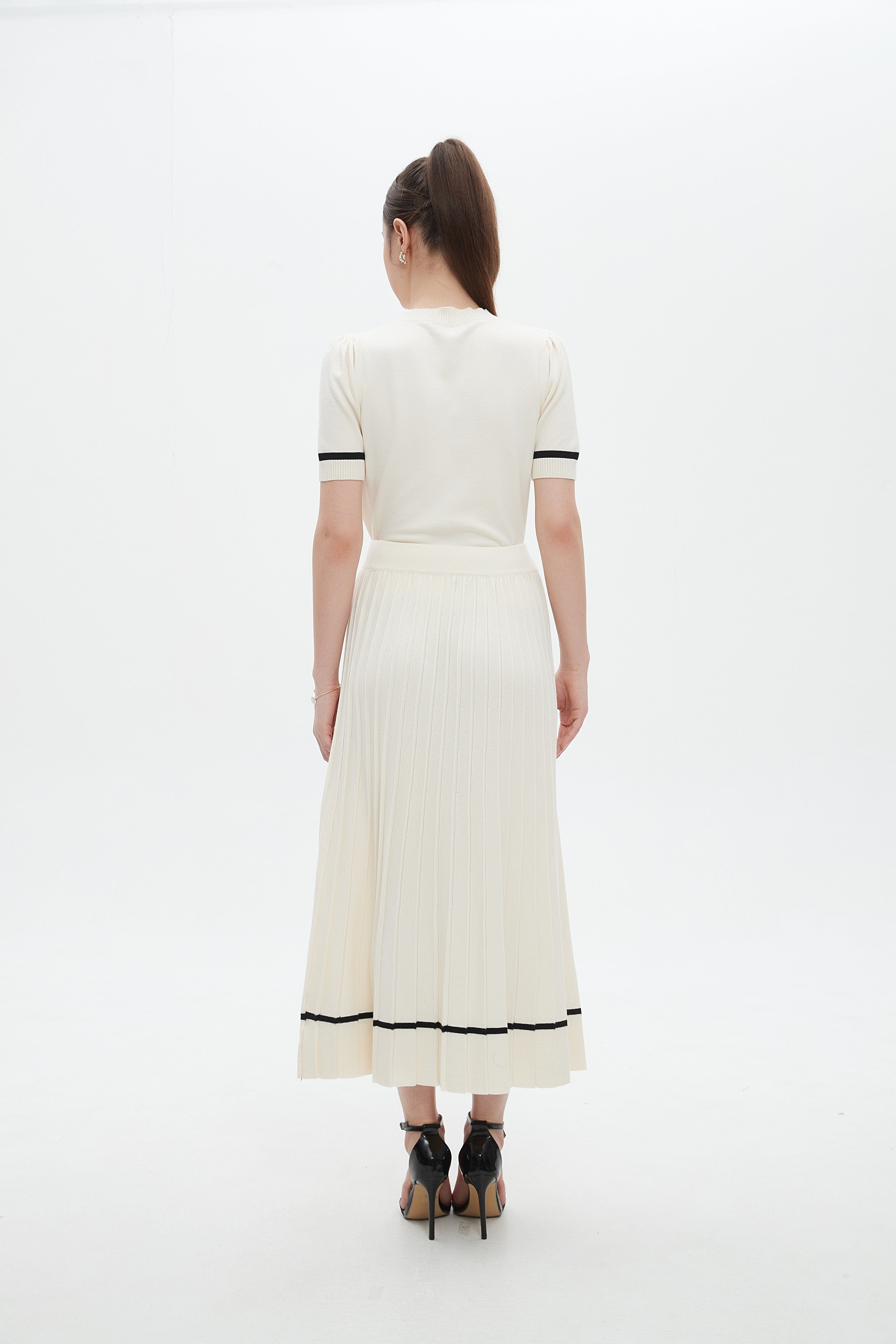 ميكا تنورة ميدي منسوجة بليسية