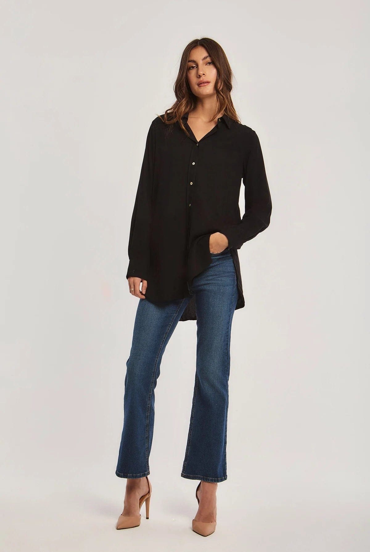 داليدرس بلوزة نسائية سادة مفتوح من الجانبين