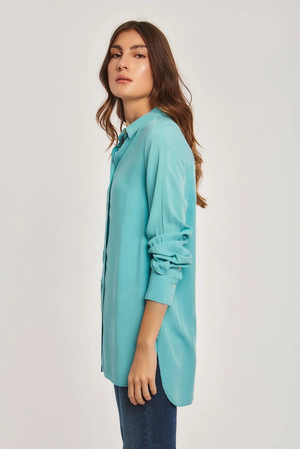 داليدرس بلوزة نسائية سادة مفتوح من الجانبين