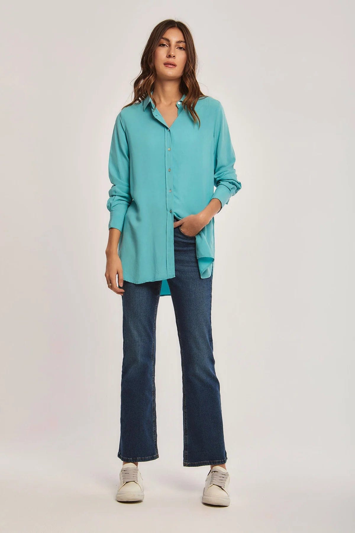 داليدرس بلوزة نسائية سادة مفتوح من الجانبين