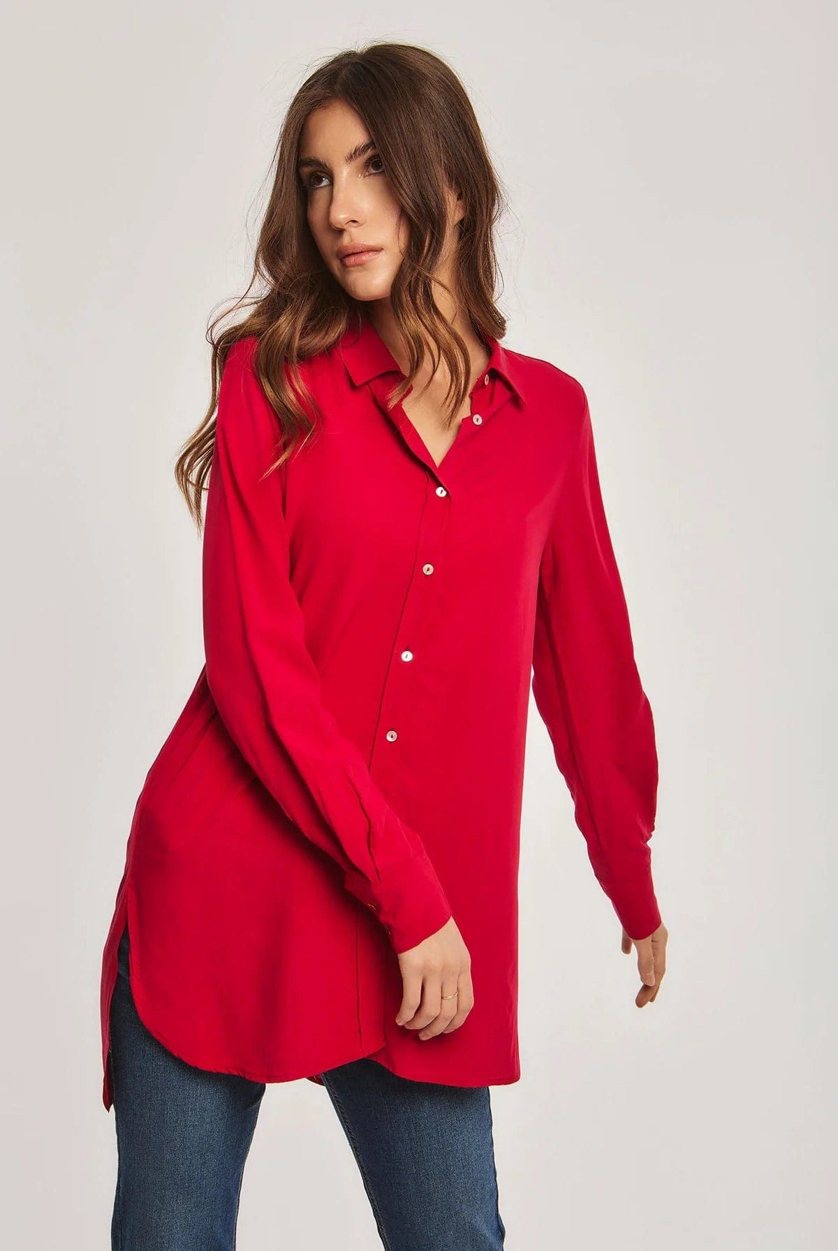 داليدرس بلوزة نسائية سادة مفتوح من الجانبين