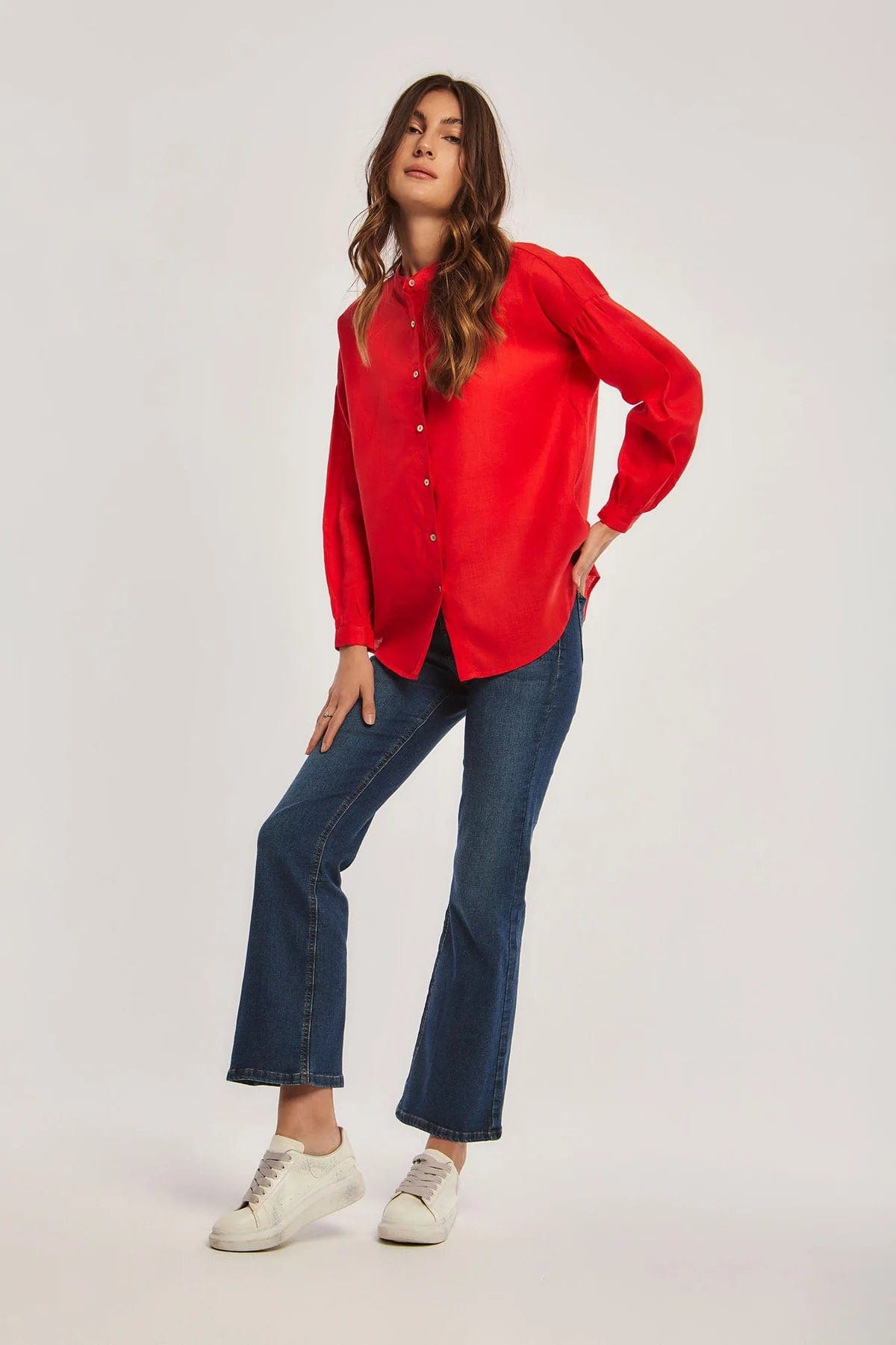 داليدرس بلوزة نسائية سادة مفتوح من الجانبين