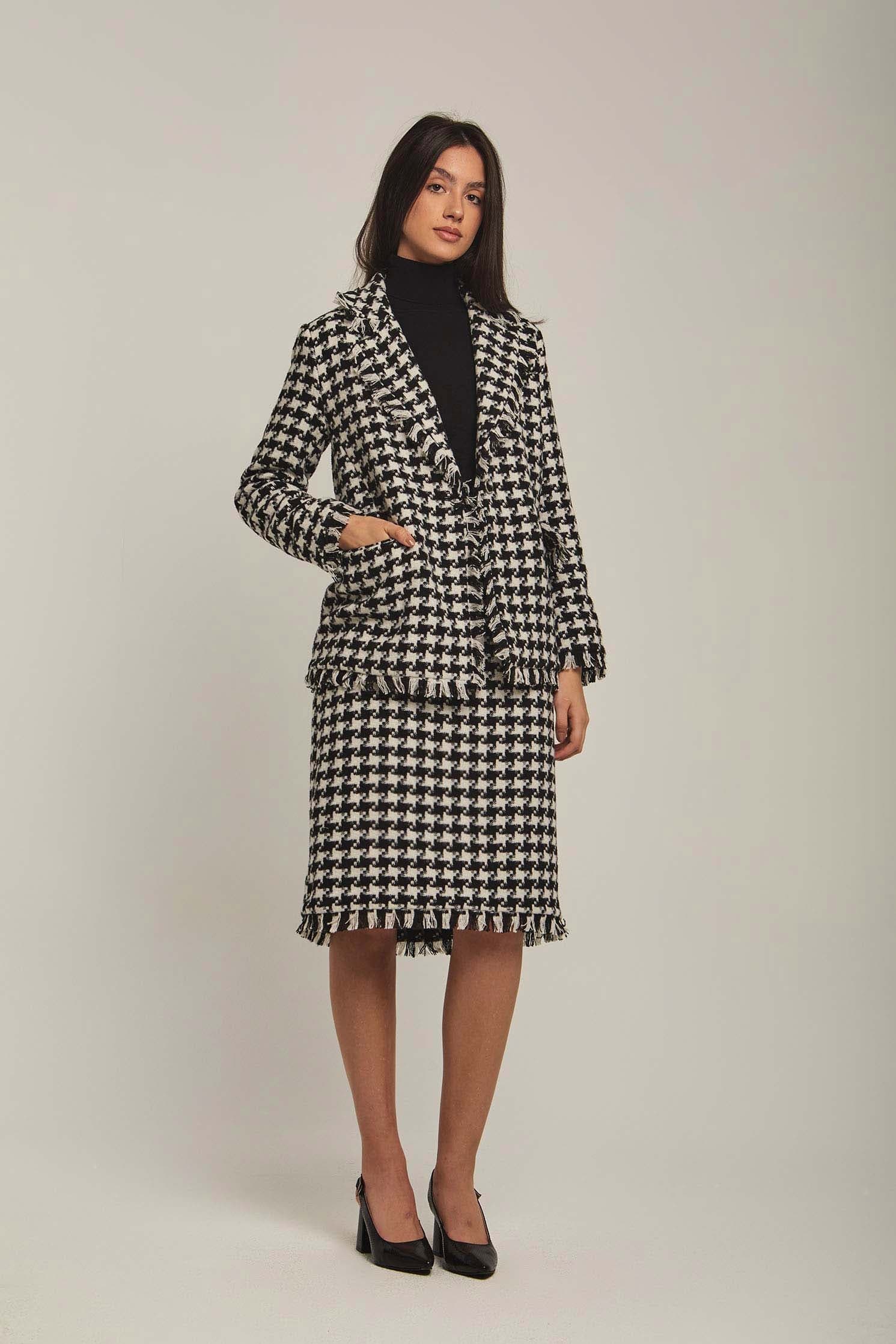 داليدرس كارديجان نسائي كاروه قصير بشراشيب بني غامق