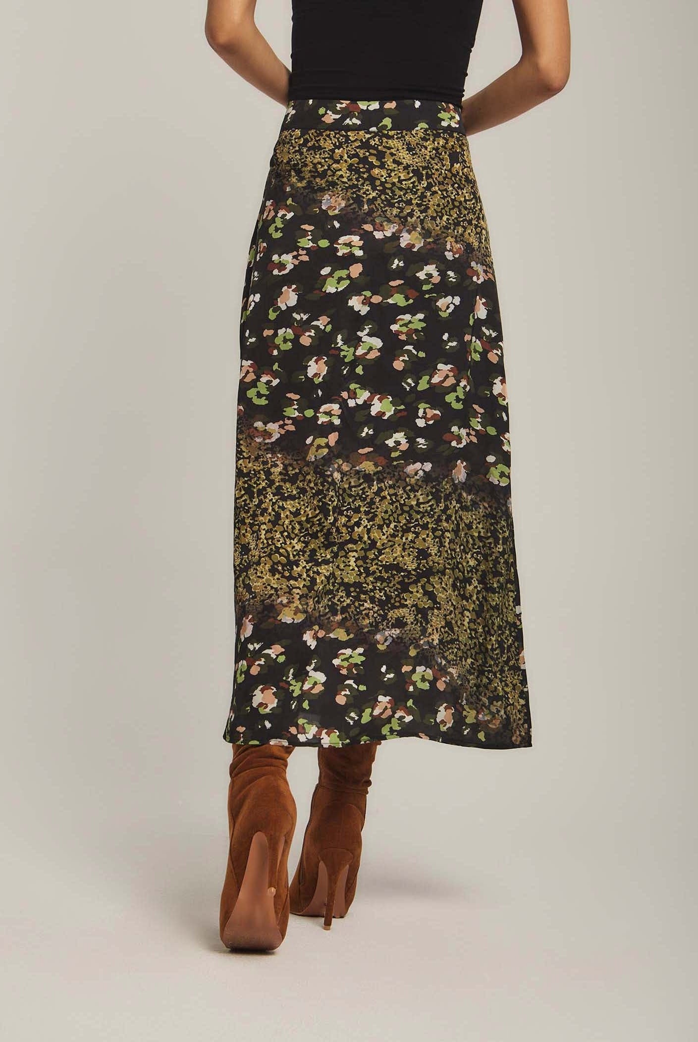 داليدرس تنورة نسائية ميدي مشجرة متعدد الألوان