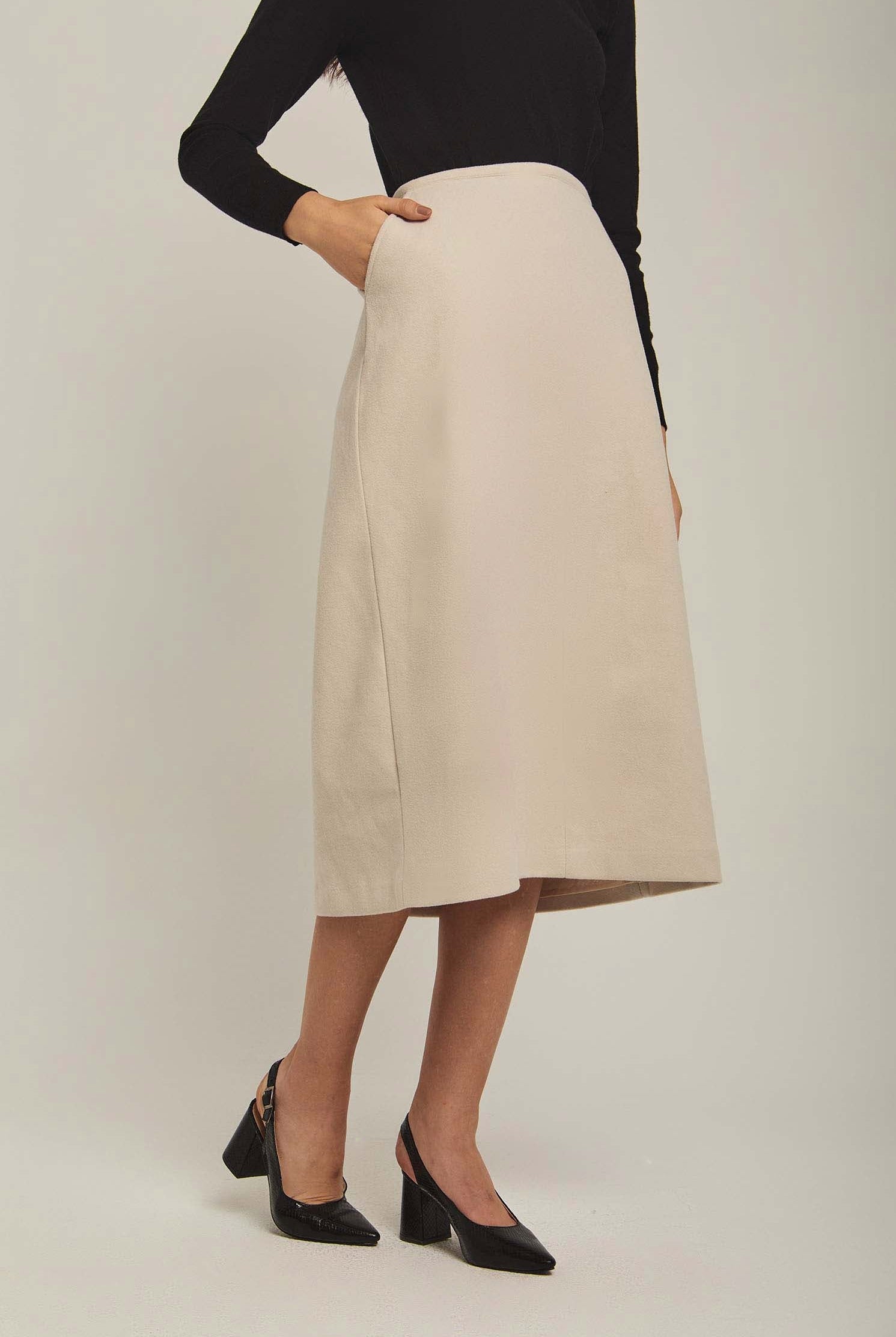 داليدرس تنورة نسائية سادة ميدي جملي