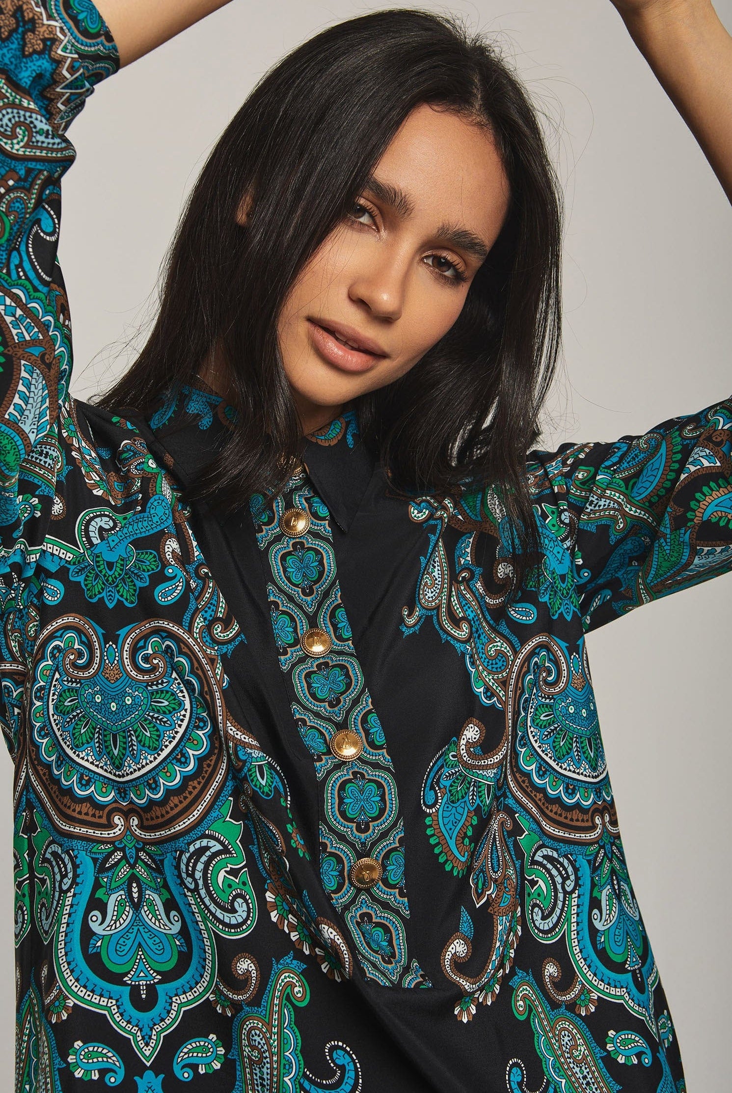 داليدرس تونك نسائي قصير مطبوع متعدد الألوان