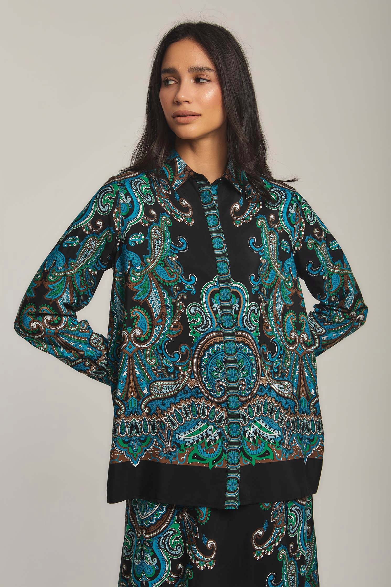 داليدرس بلوزة نسائية مزخرفة متعدد الألوان