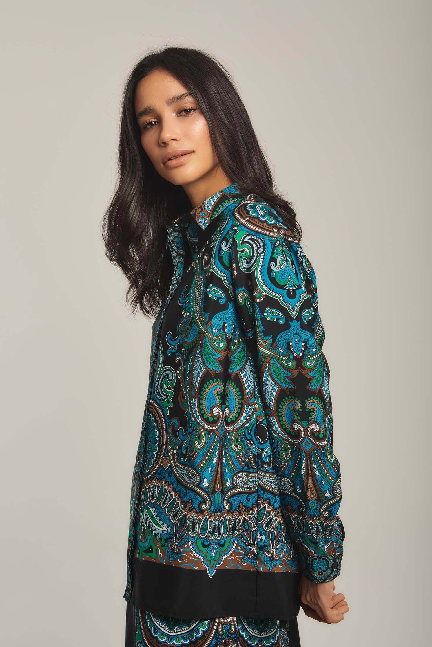 داليدرس بلوزة نسائية مزخرفة متعدد الألوان