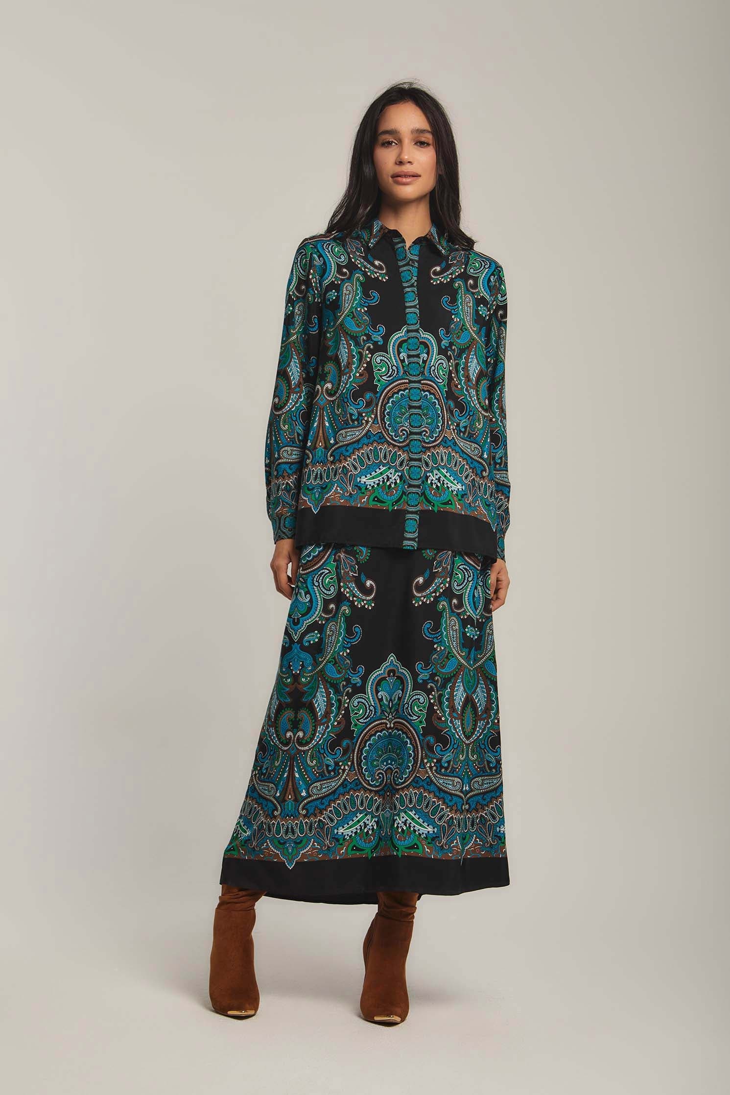 داليدرس بلوزة نسائية مزخرفة متعدد الألوان