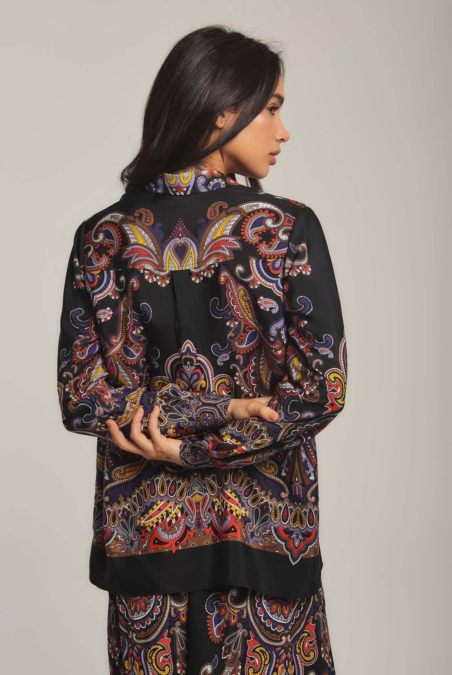 داليدرس بلوزة نسائية مزخرفة شيفون متعدد الألوان