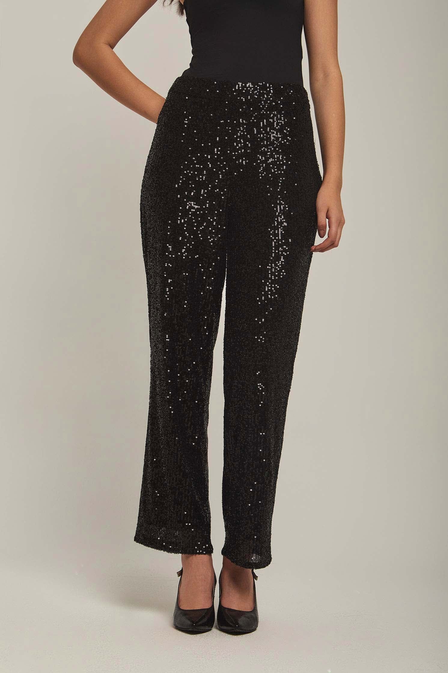 داليدرس بنطال نسائي بترتر أسود