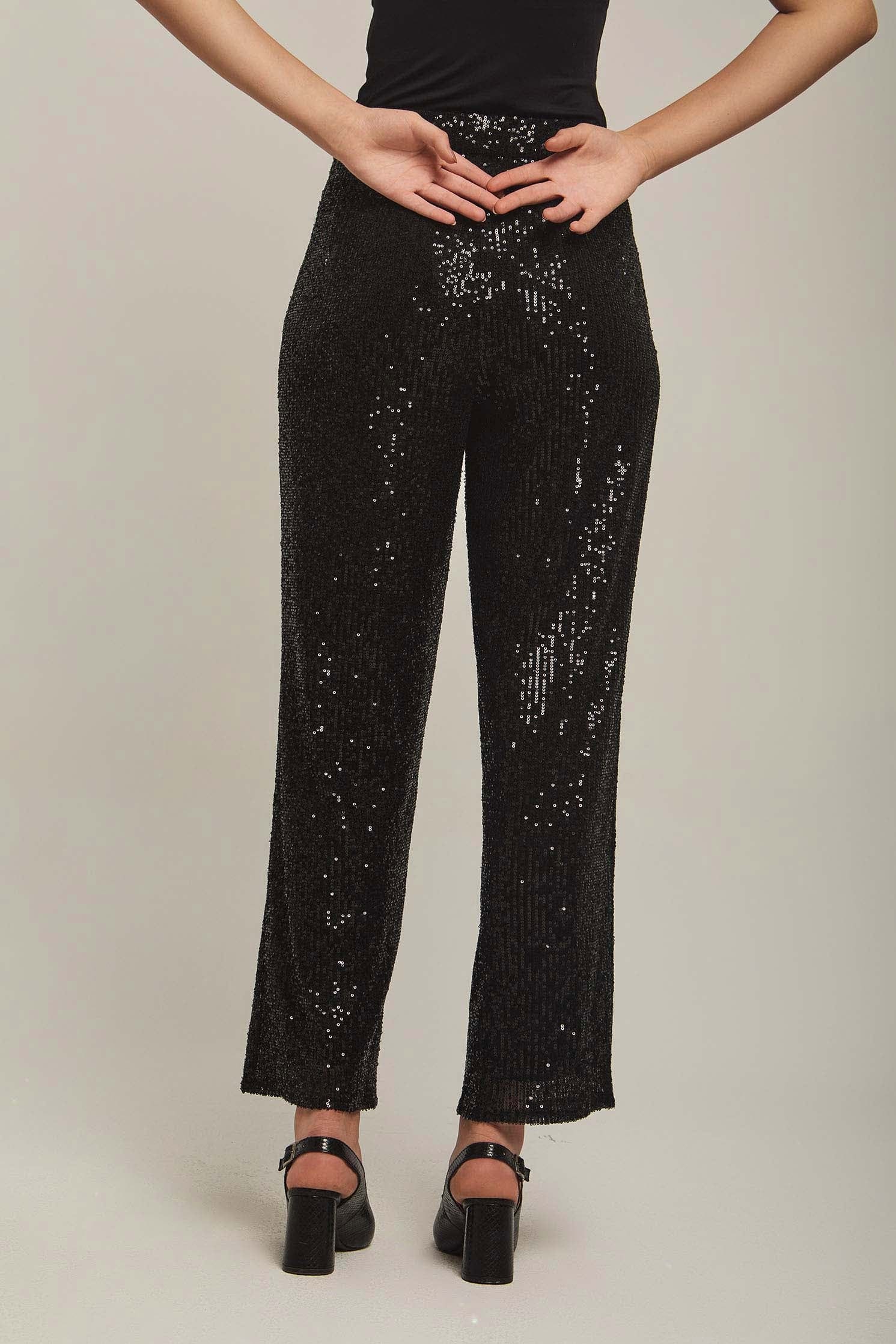 داليدرس بنطال نسائي بترتر أسود