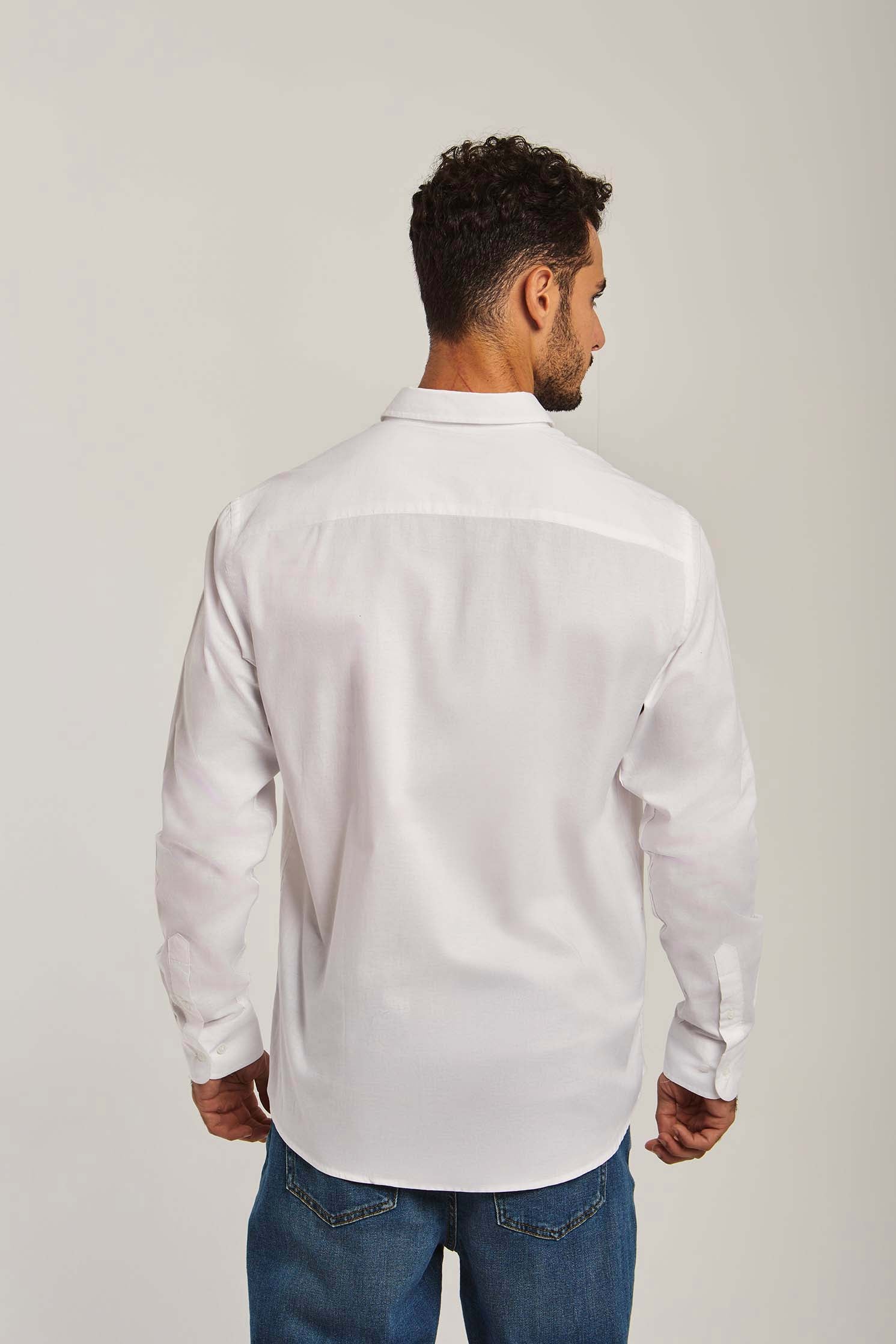 داليدرس قميص رجالي سادة ابيض