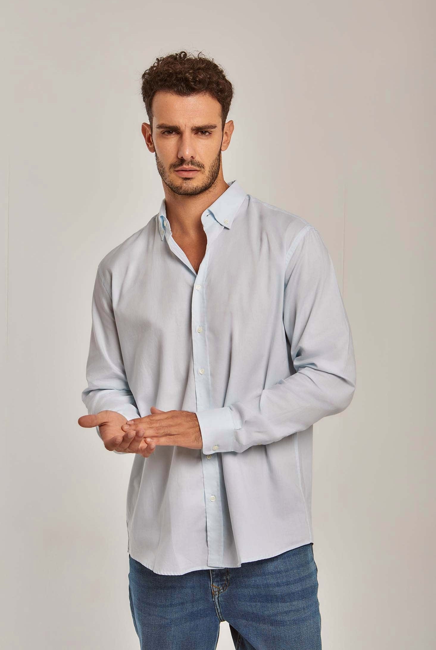 داليدرس قميص رجالي سادة ابيض