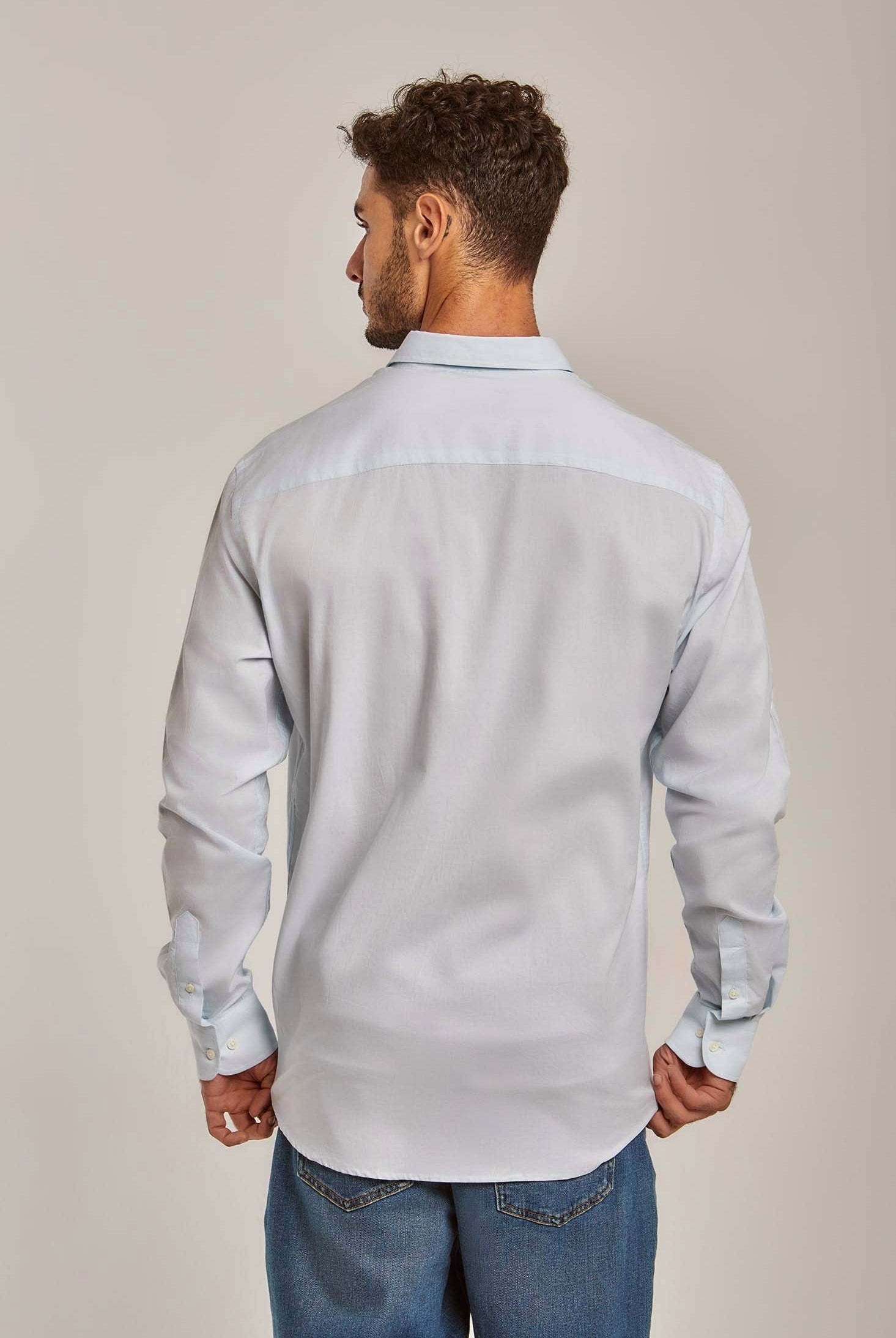 داليدرس قميص رجالي سادة ابيض