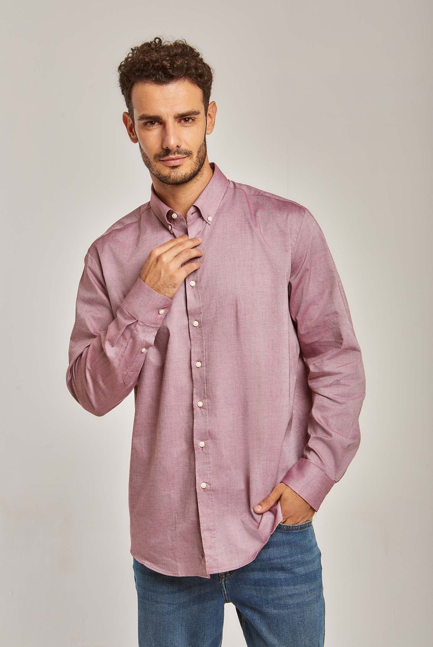 داليدرس قميص رجالي سادة ابيض