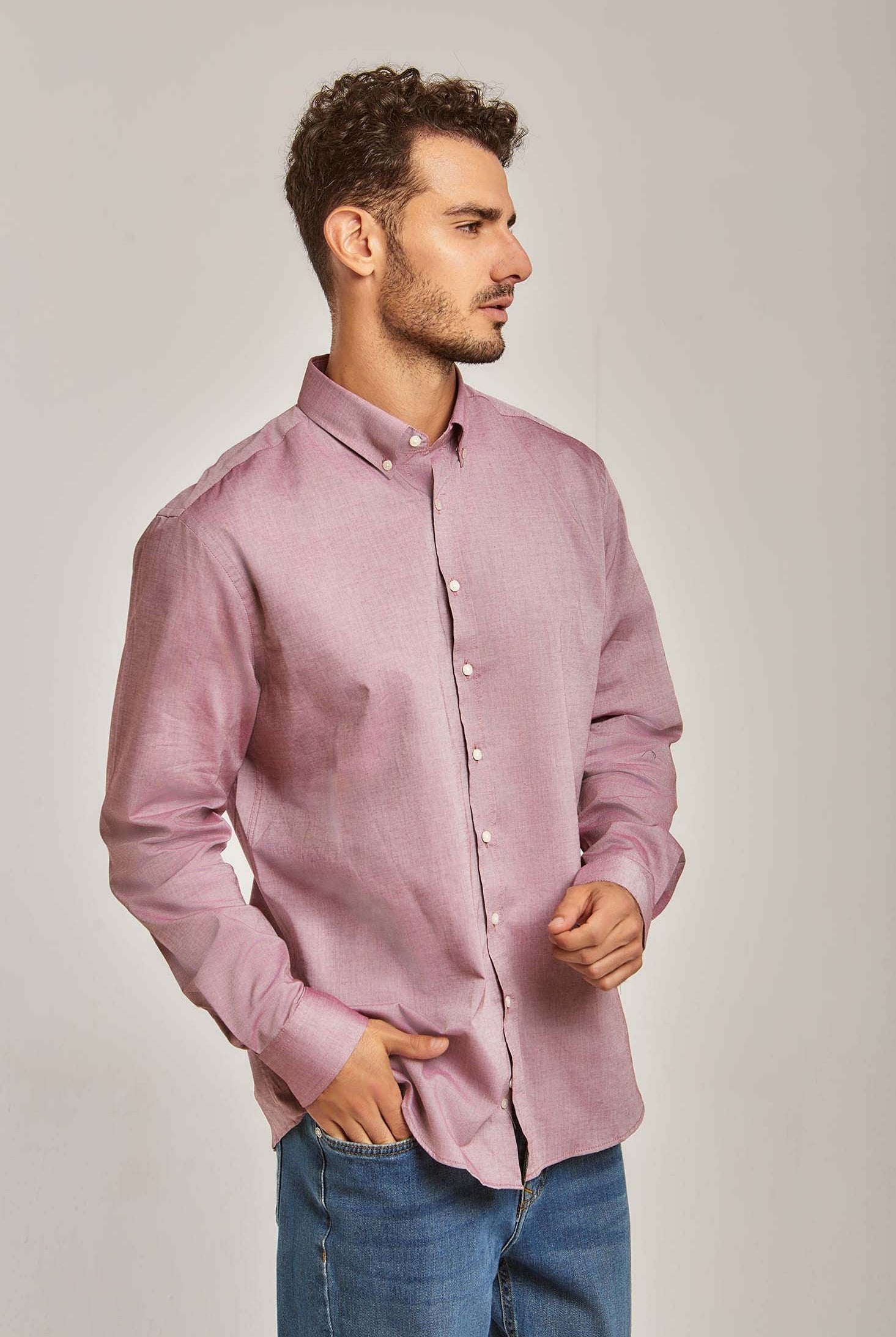 داليدرس قميص رجالي سادة ابيض