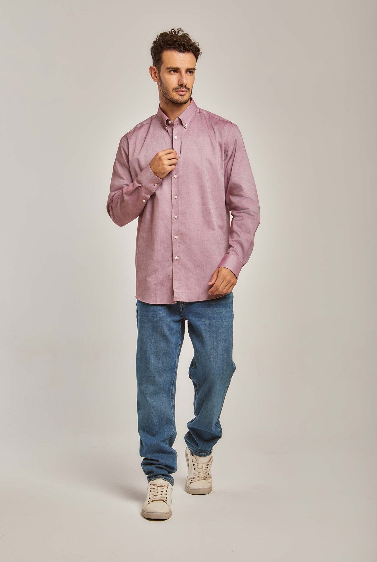 داليدرس قميص رجالي سادة ابيض