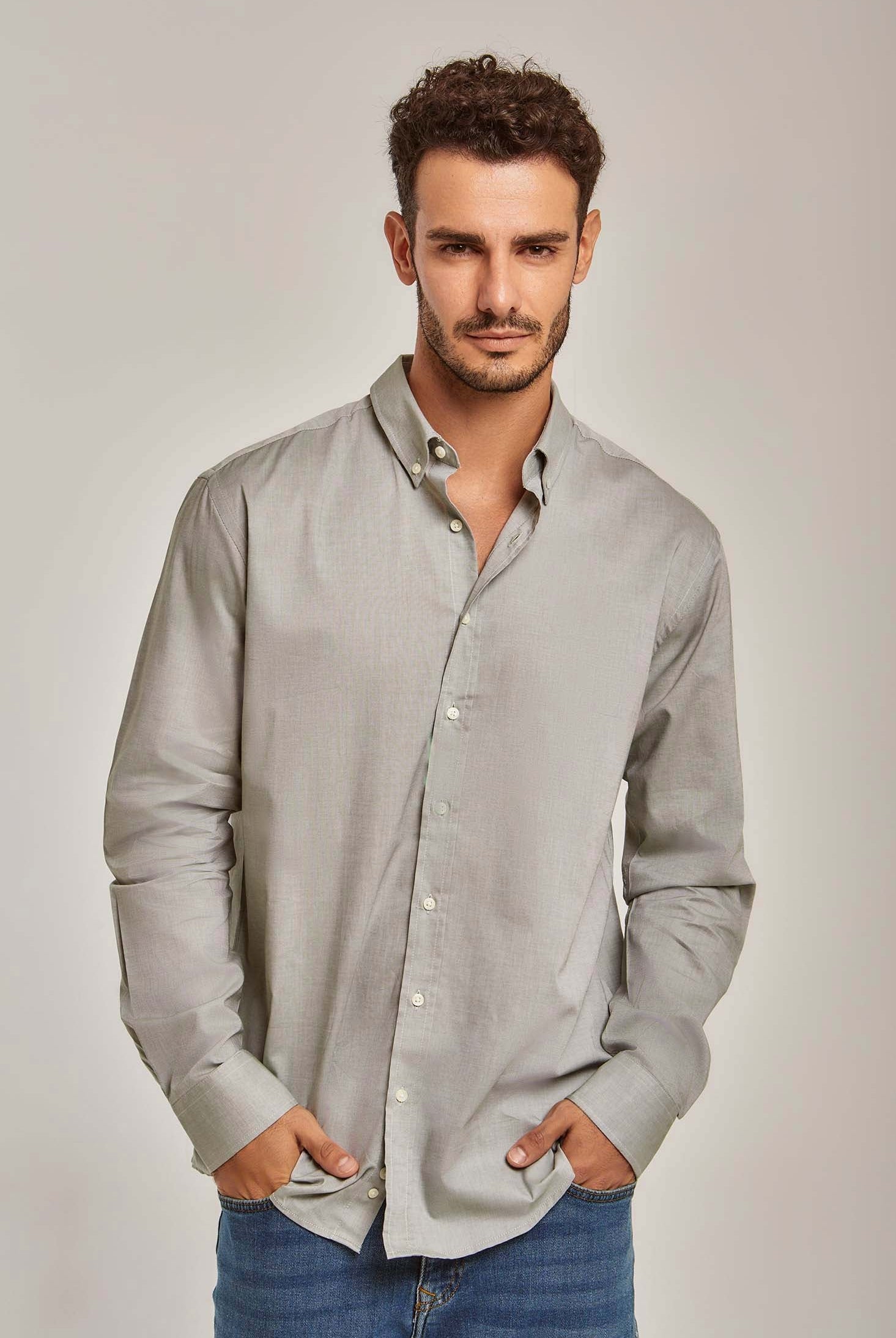 داليدرس قميص رجالي سادة ابيض