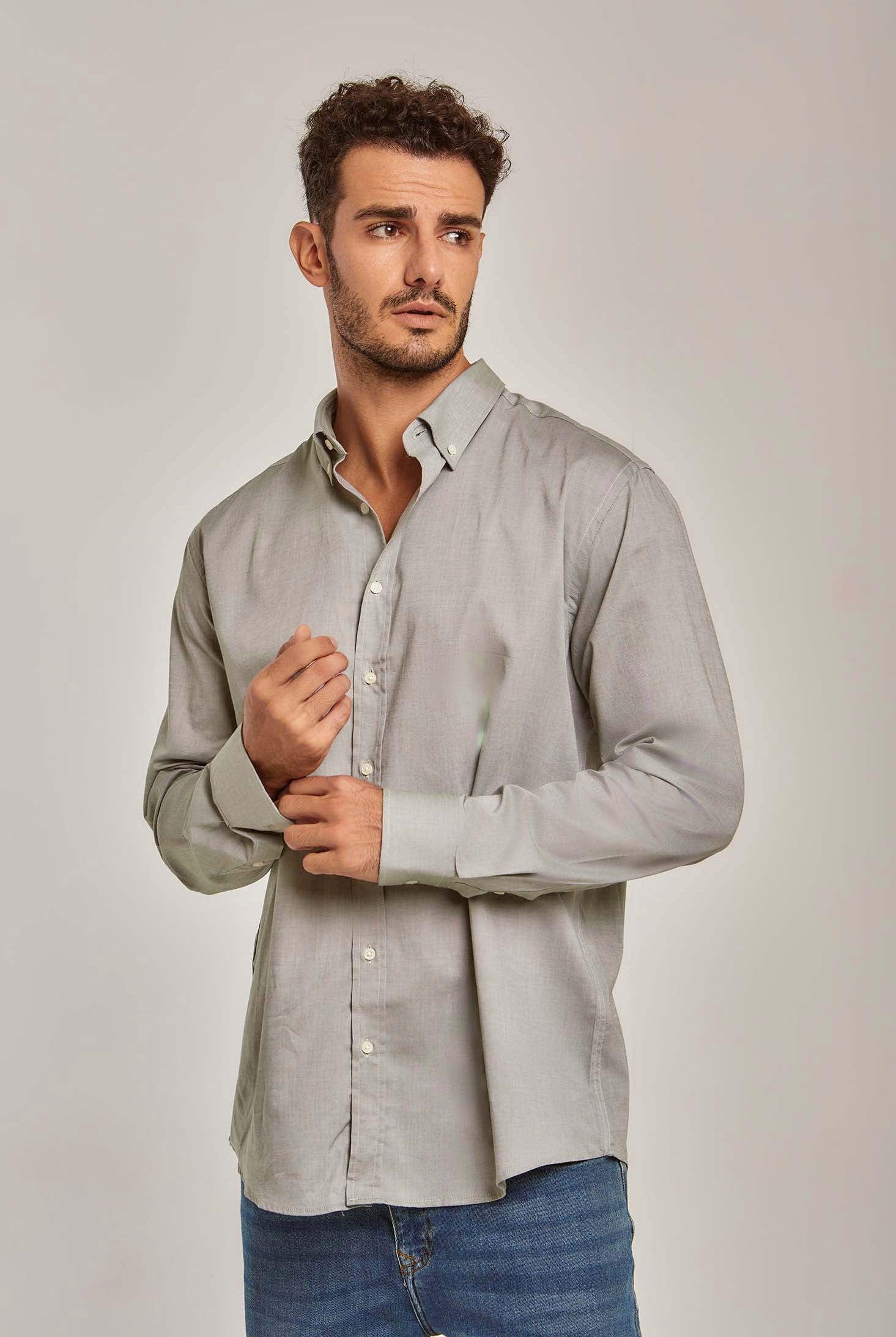 داليدرس قميص رجالي سادة ابيض