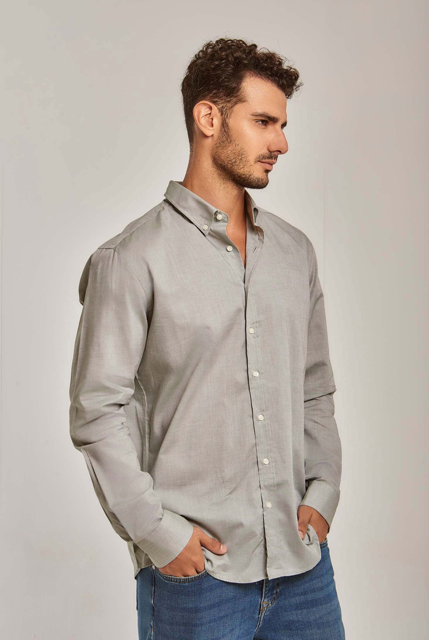 داليدرس قميص رجالي سادة ابيض