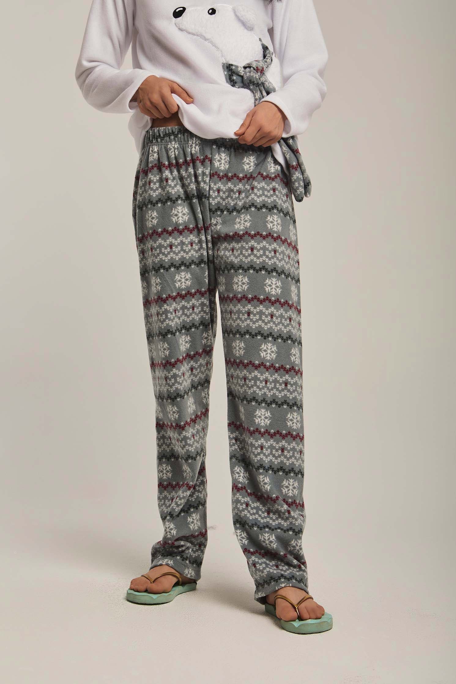 داليدرس بيجامة نسائية بتطريز حيوان أخضر غامق