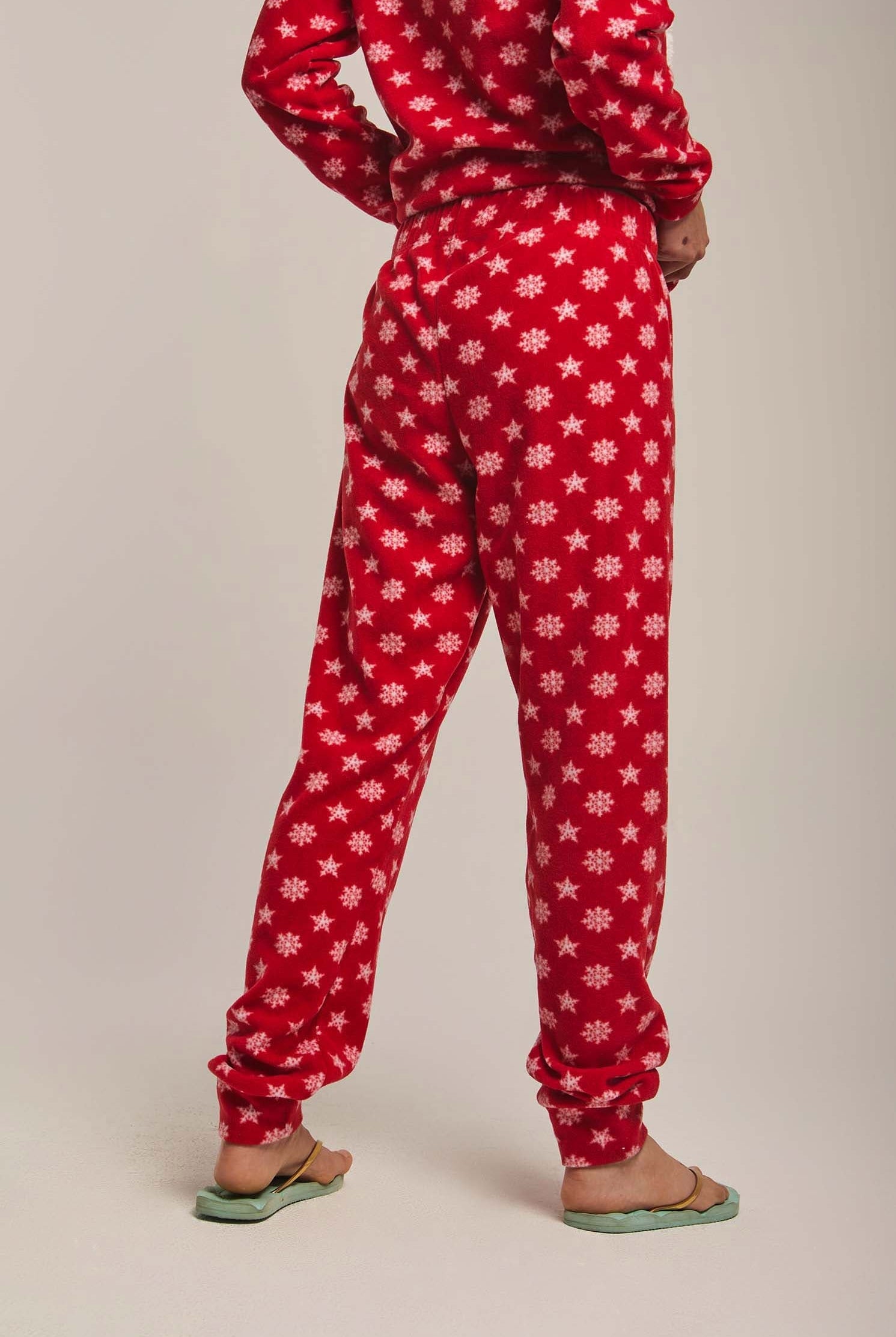 داليدرس بيجامة نسائية بنمط ثلج أحمر