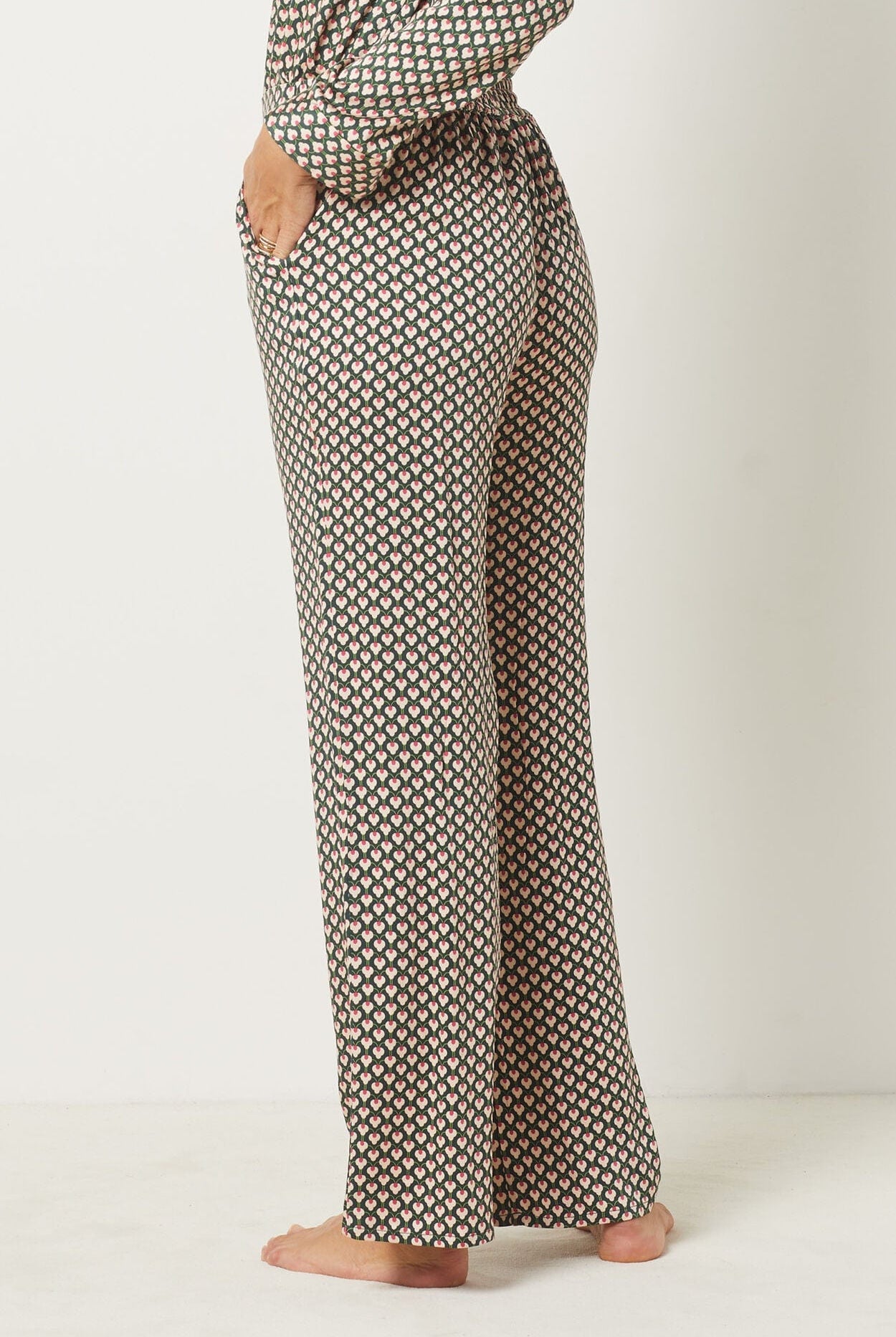 اتام بنطلون ستان بنقشة نسائي الغرينادين