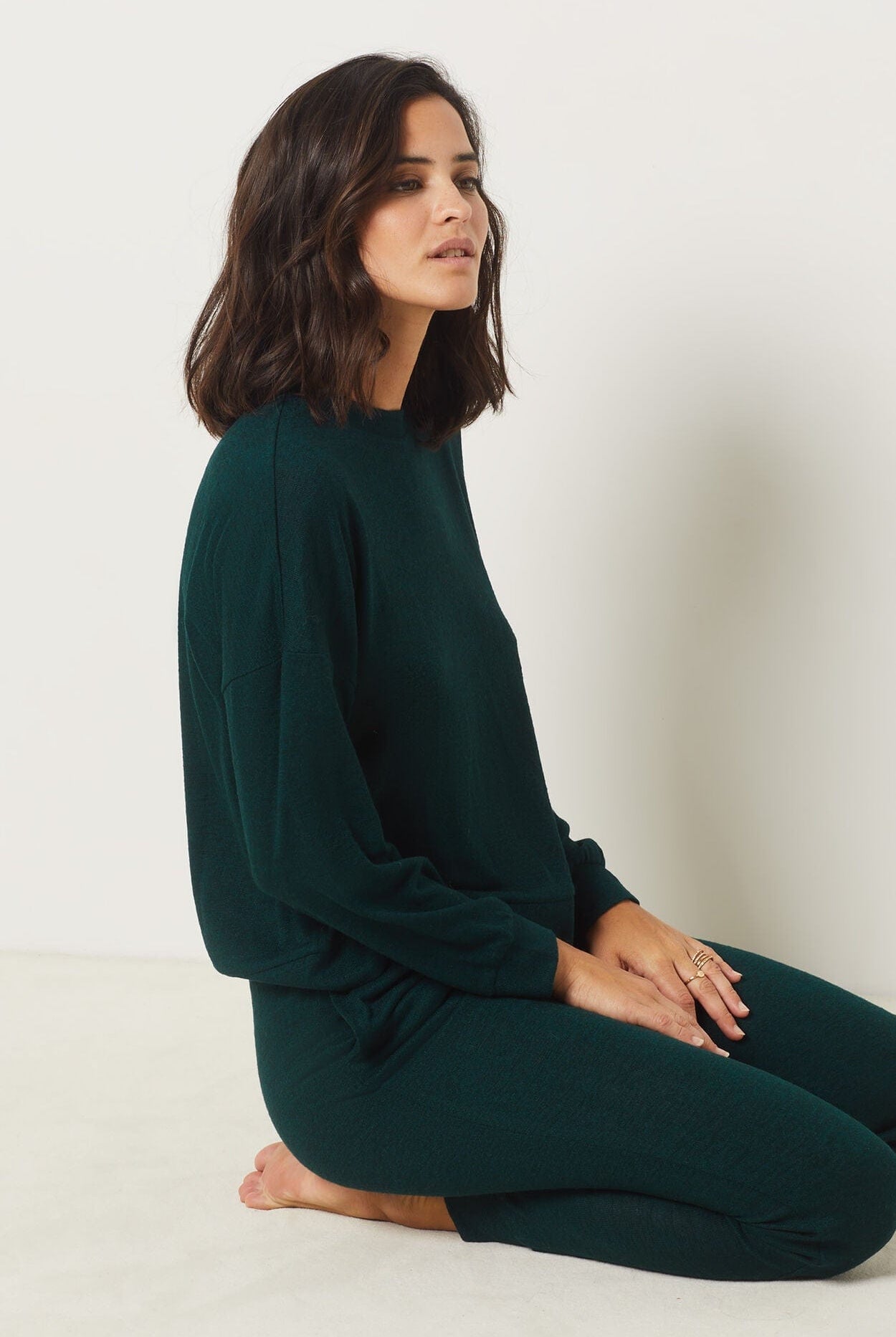 اتام بنطال نسائي سادة زيتي أخضر