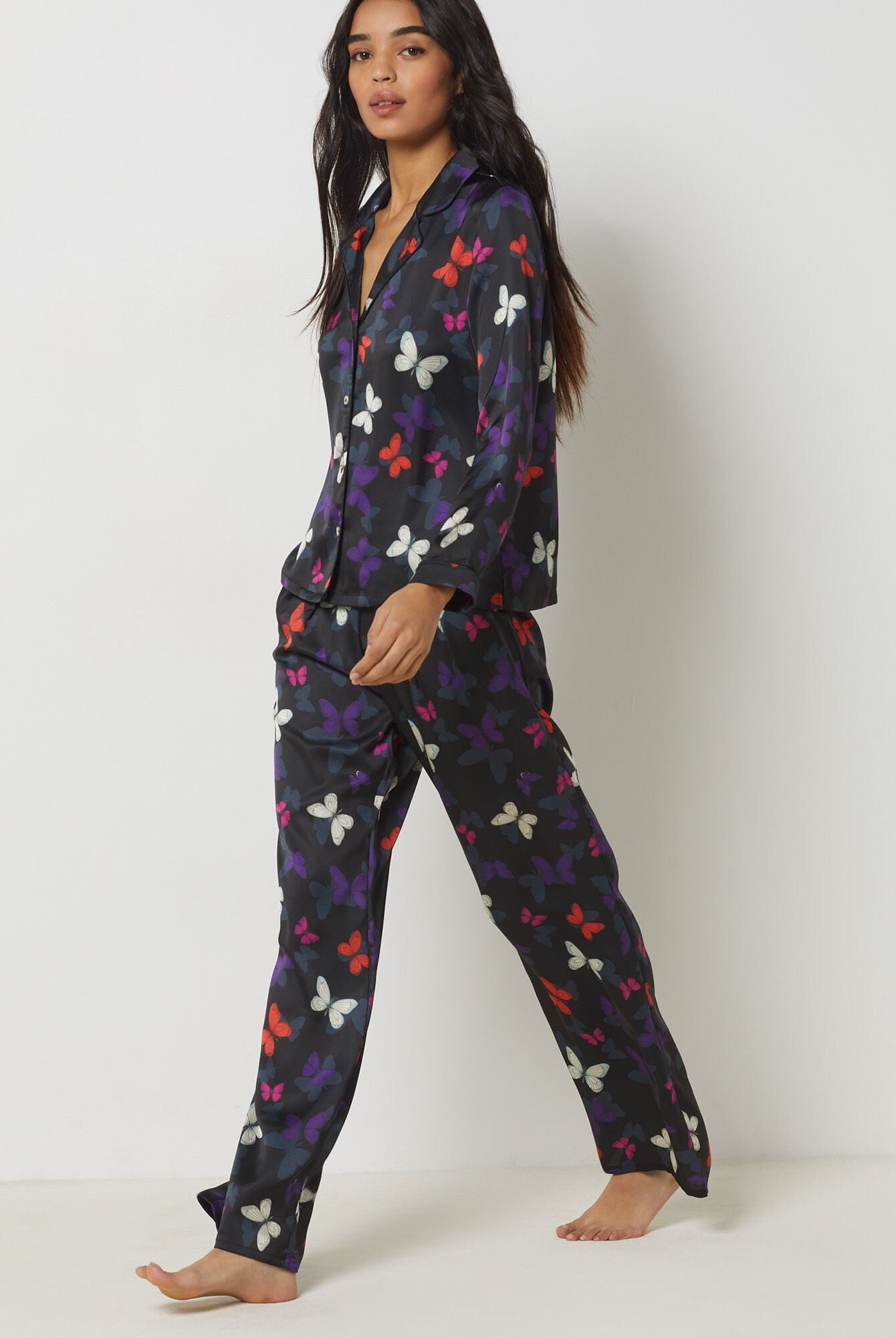 اتام بنطال بيجامة مشجر نسائي متعدد الألوان