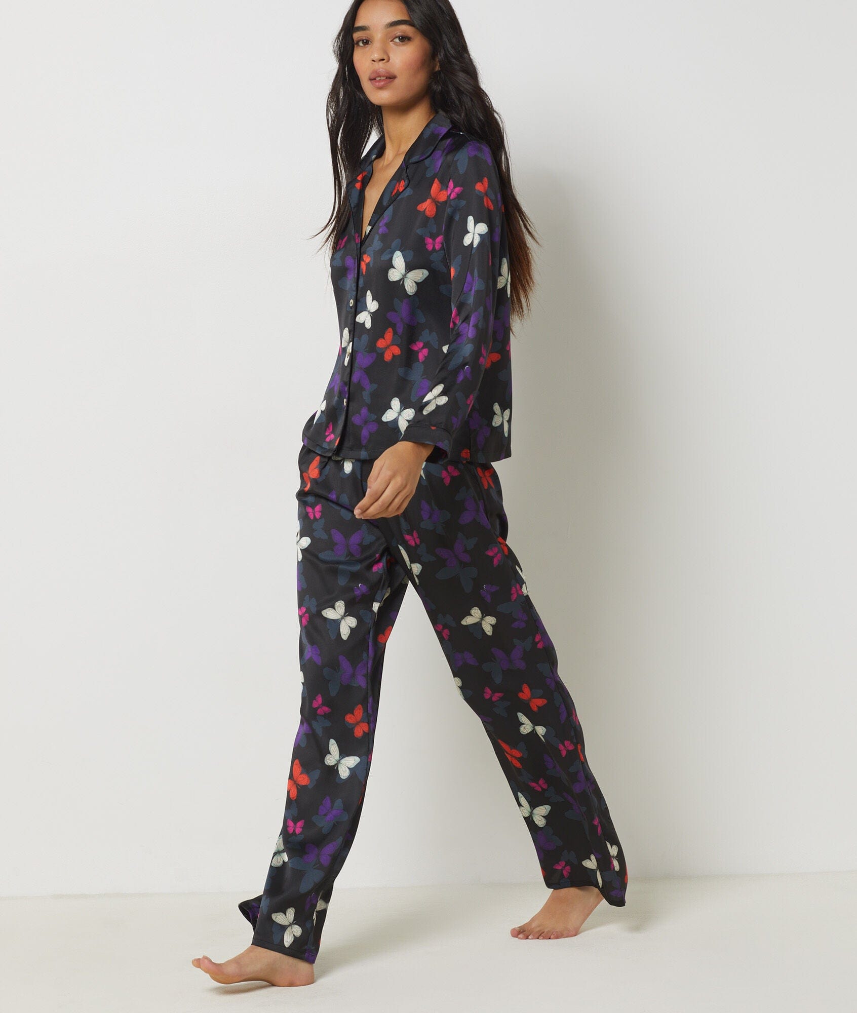 اتام بنطال بيجامة مشجر نسائي متعدد الألوان