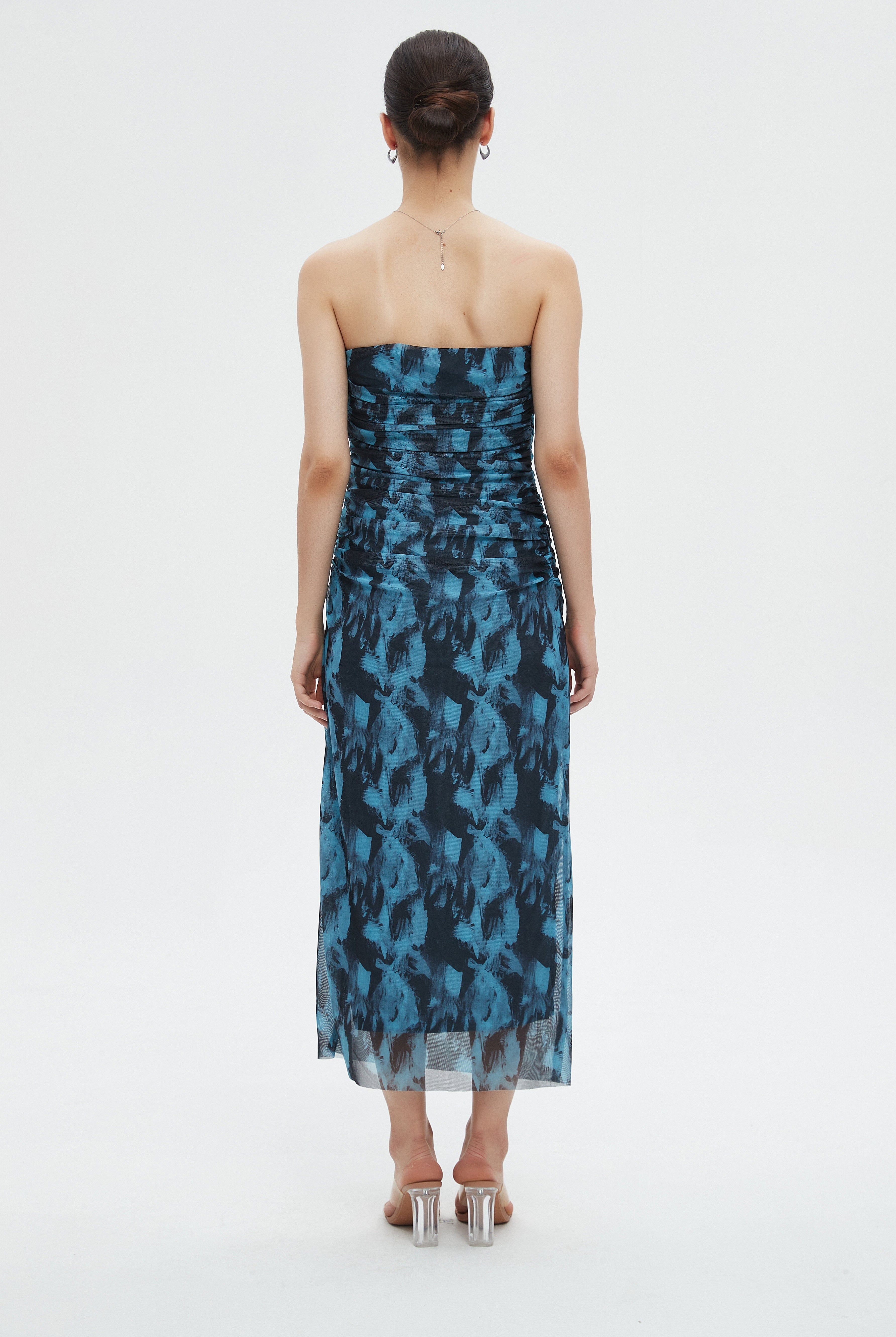 ميكا فستان نسائي ميدي مشجر كاب