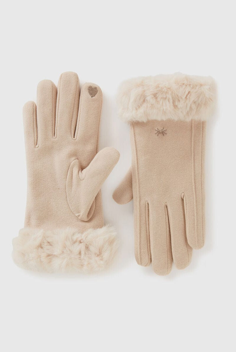 يونايتد كولورز اوف بينيتون قفازات ذات فرو