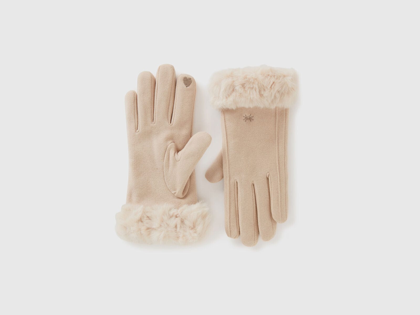 يونايتد كولورز اوف بينيتون قفازات ذات فرو