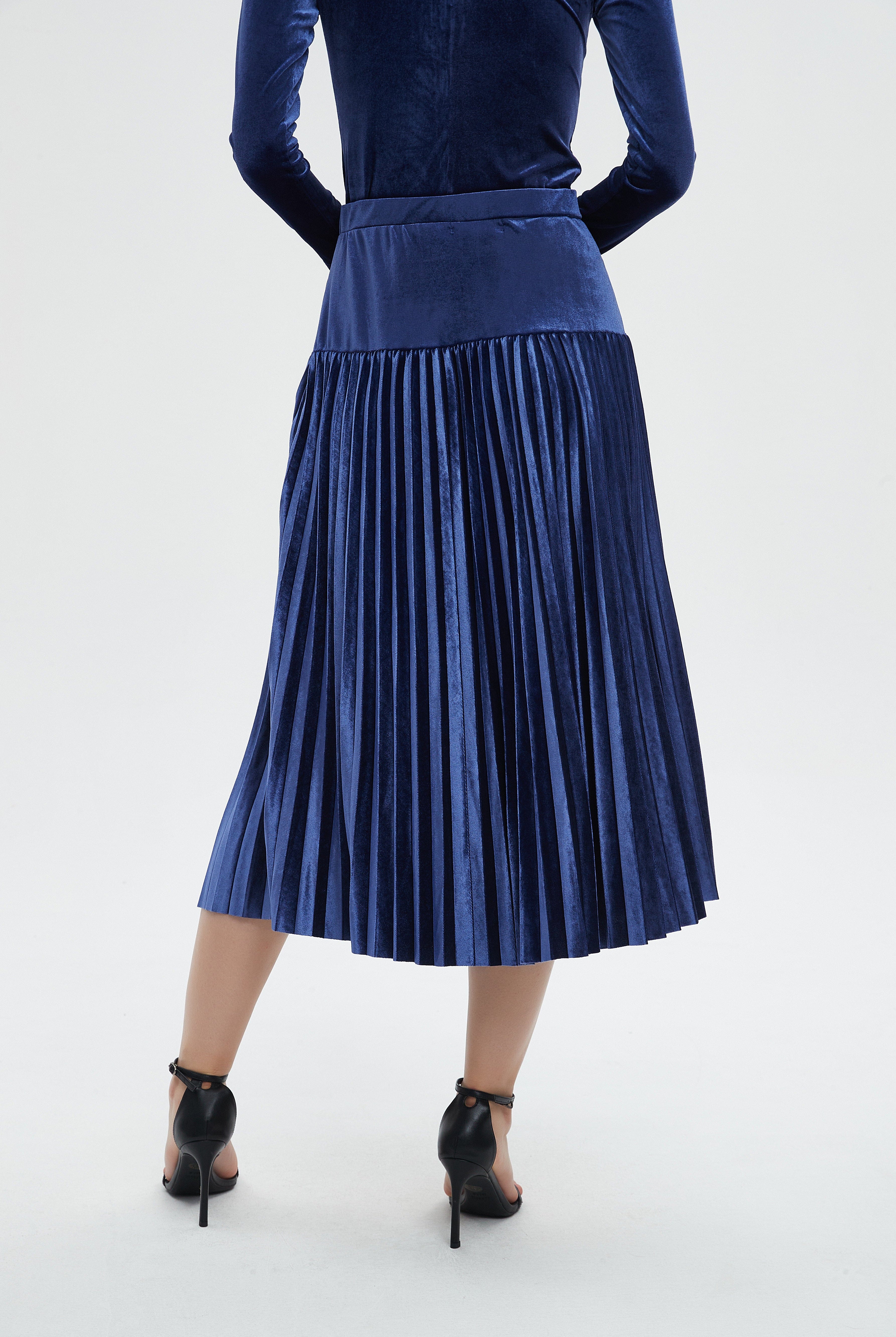 ميكا تنورة نسائية ميدي شتوية بقصة كشكش