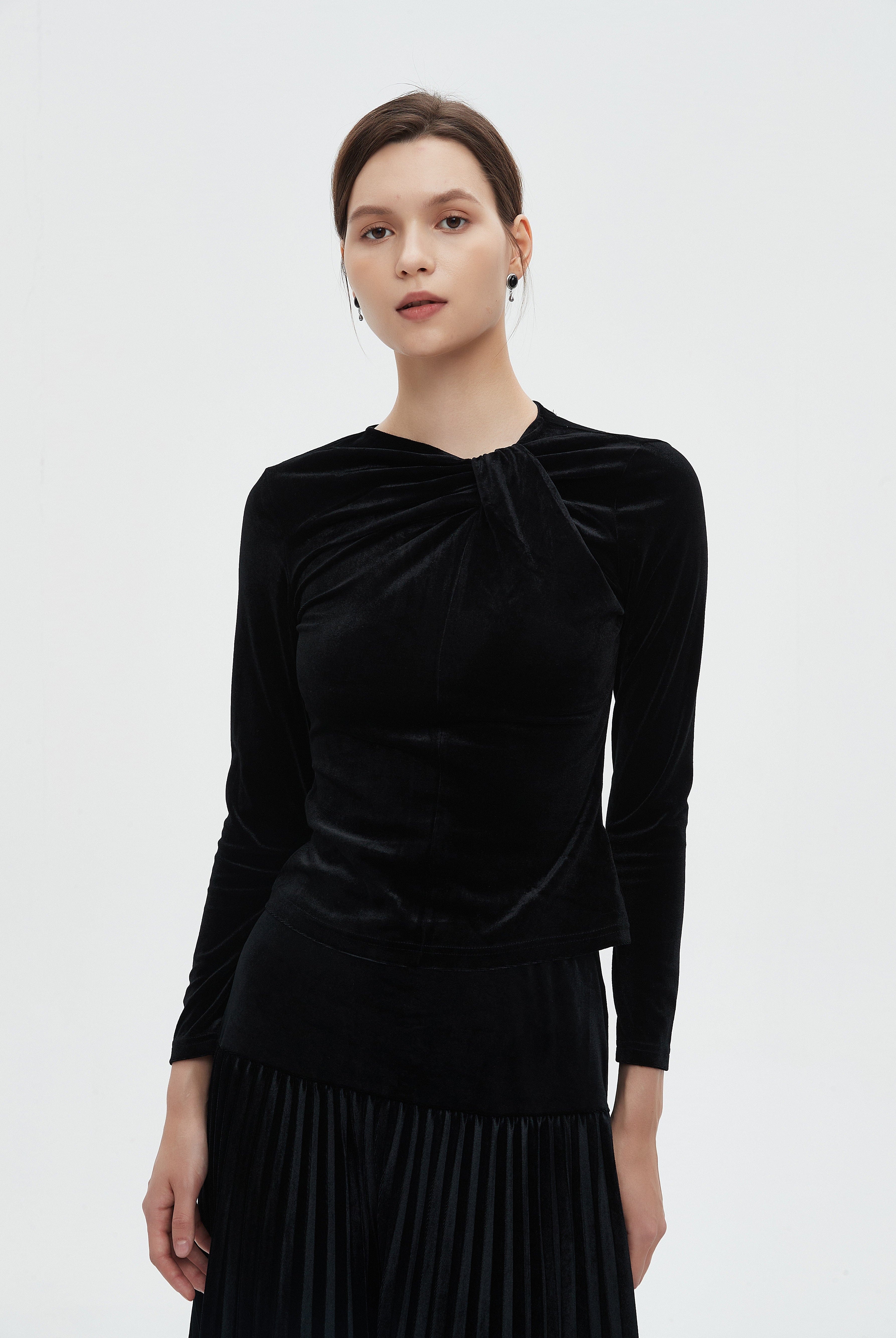 ميكا بلوزة نسائية شتوية بأكمام طويلة