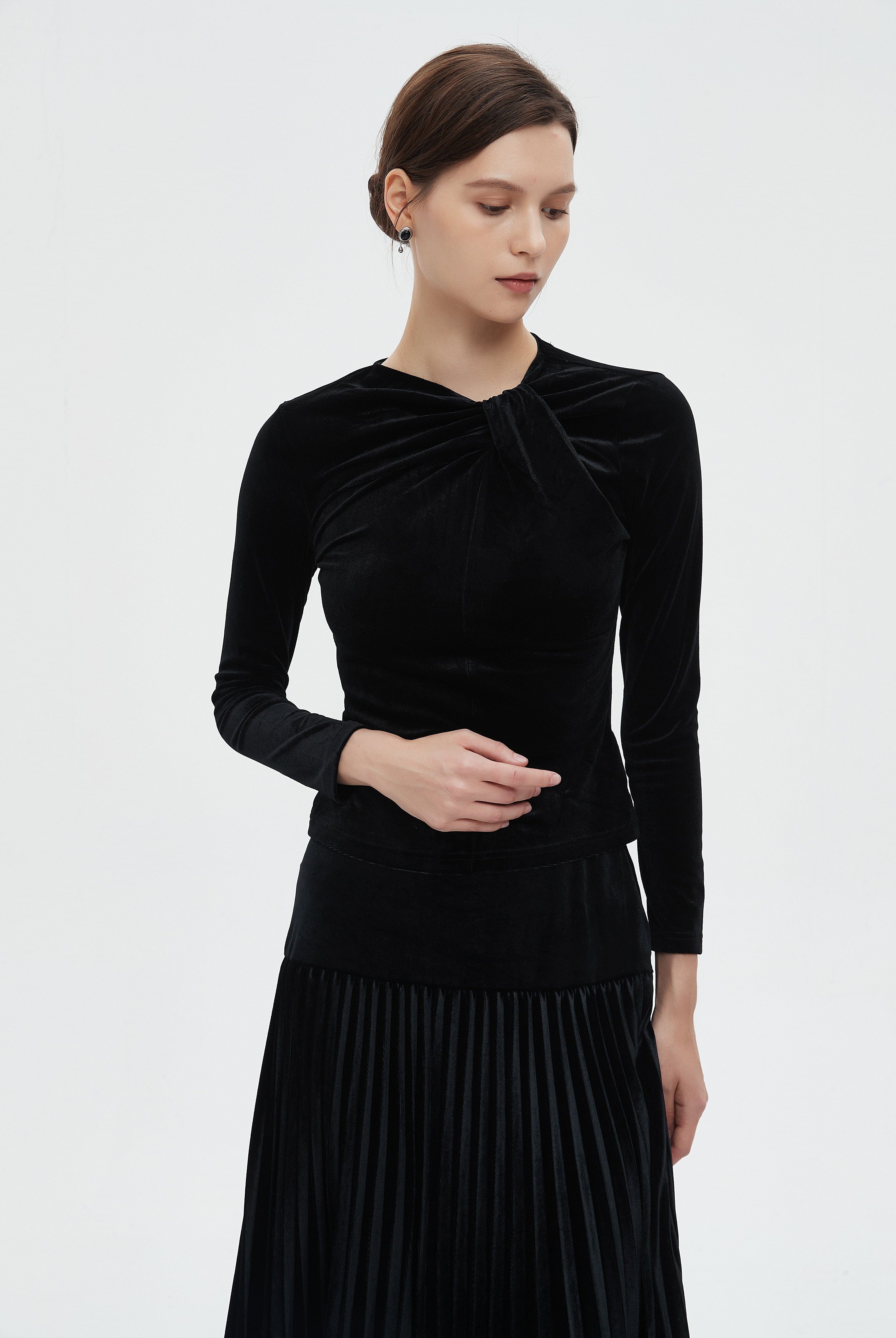 ميكا بلوزة نسائية شتوية بأكمام طويلة