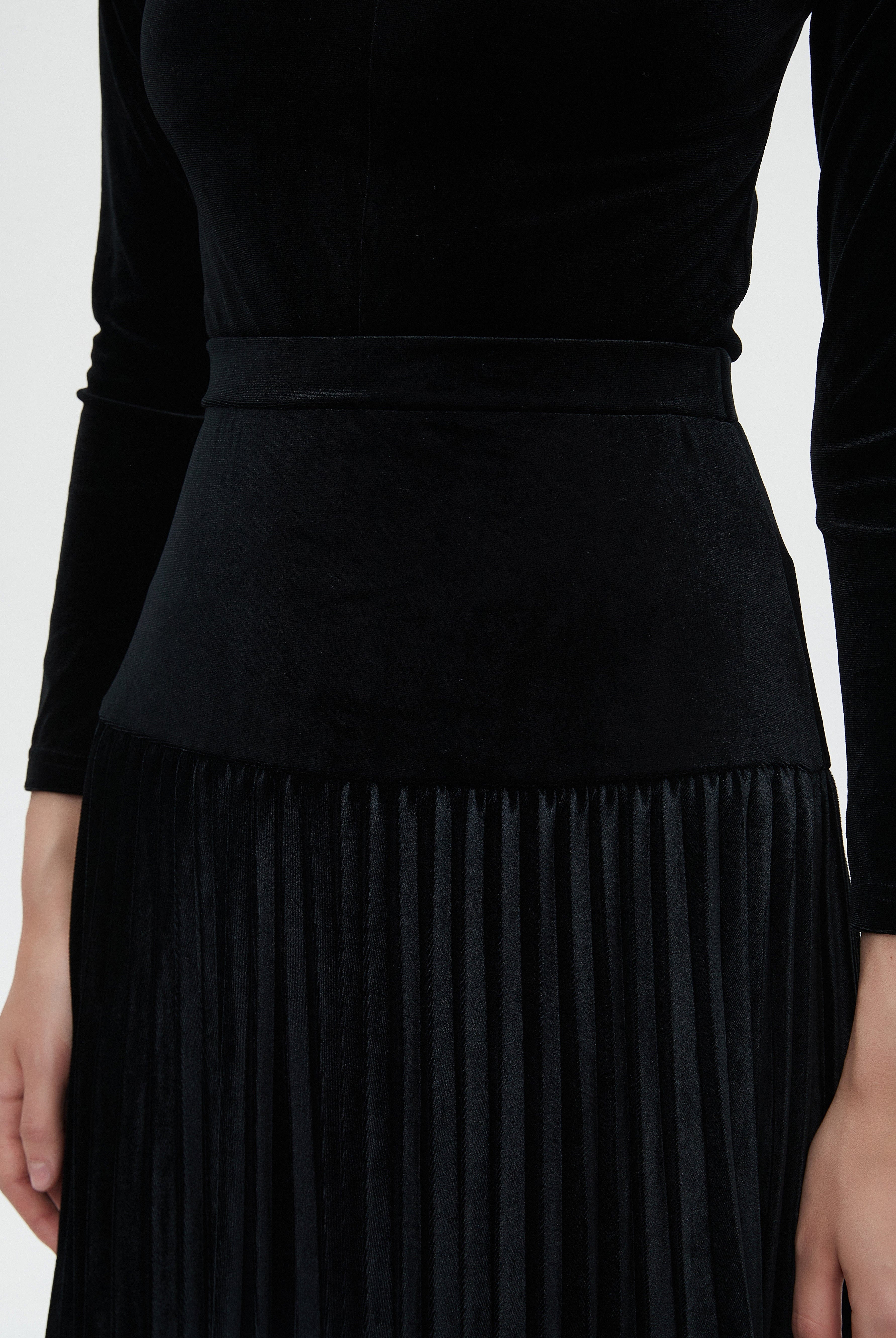 ميكا تنورة نسائية ميدي شتوية بقصة كشكش