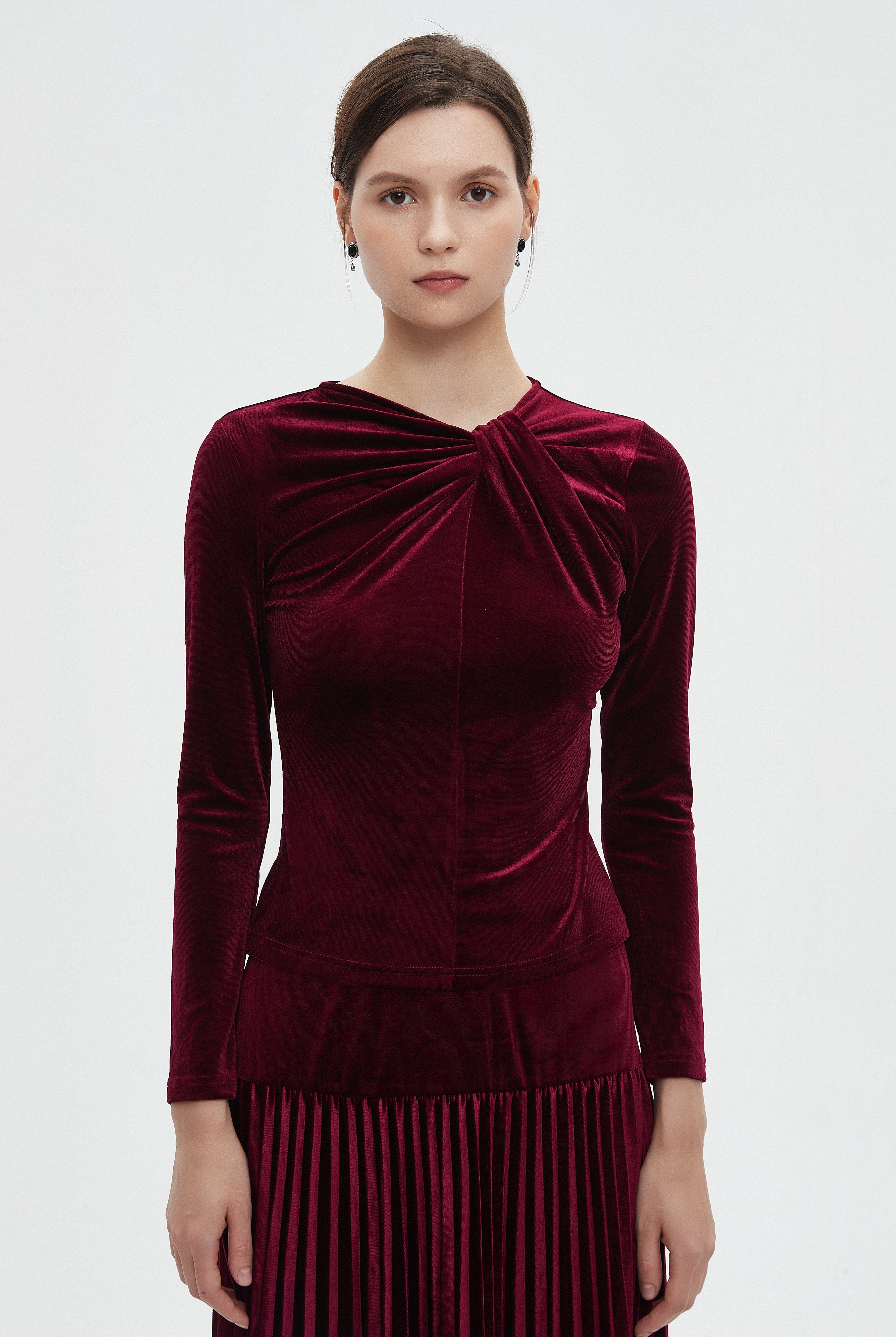 ميكا بلوزة نسائية شتوية بأكمام طويلة