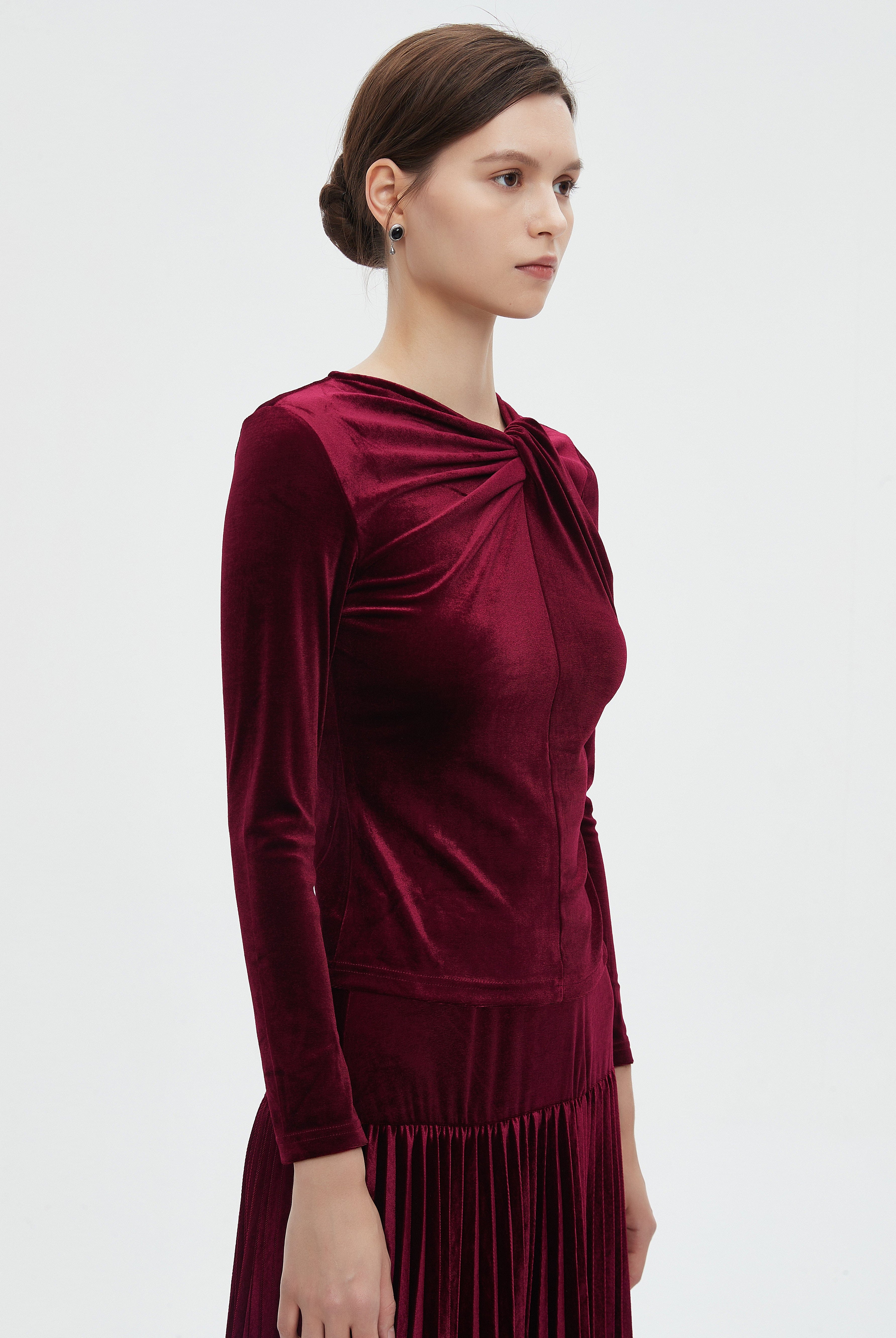 ميكا بلوزة نسائية شتوية بأكمام طويلة