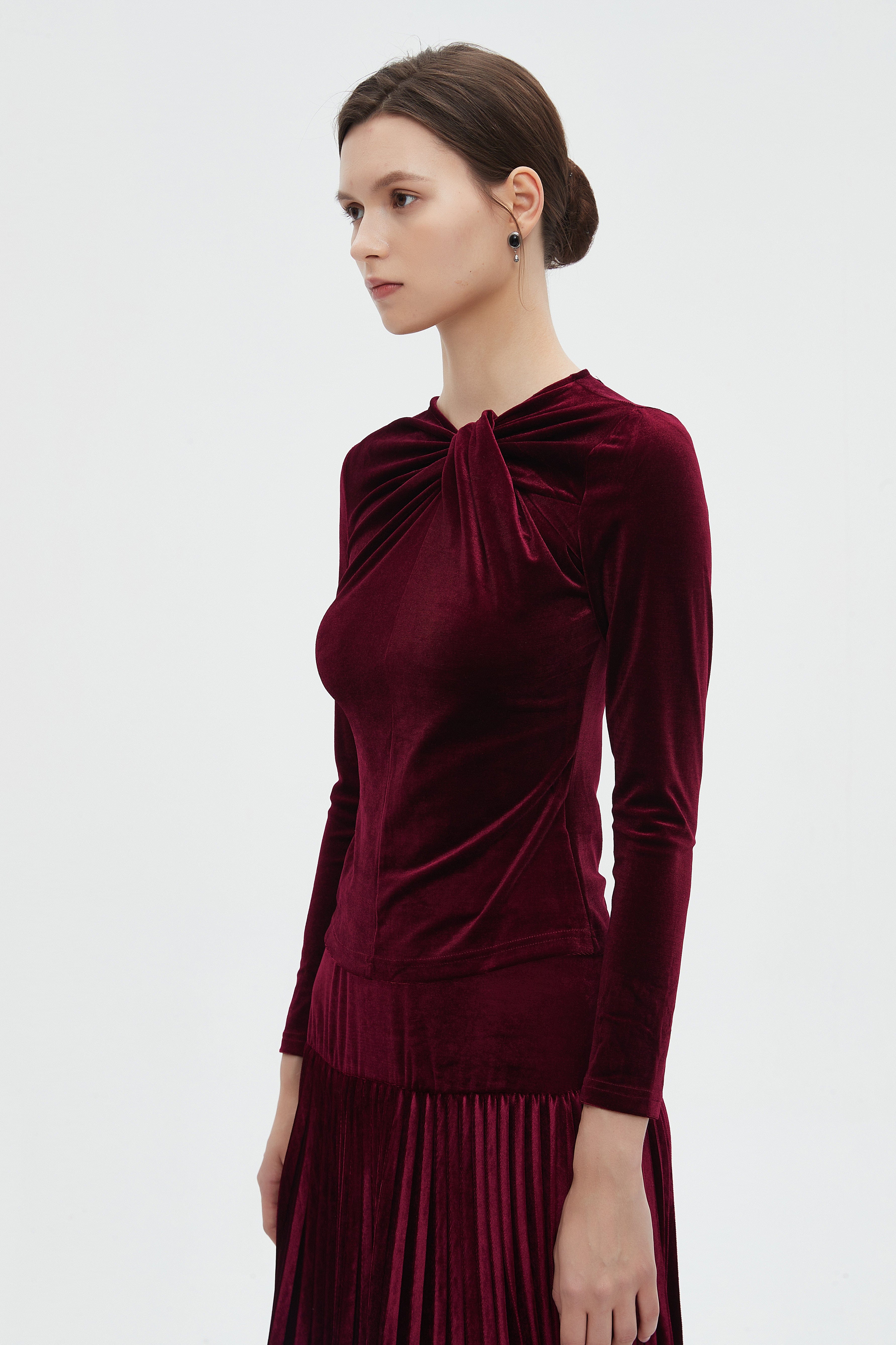 ميكا بلوزة نسائية شتوية بأكمام طويلة