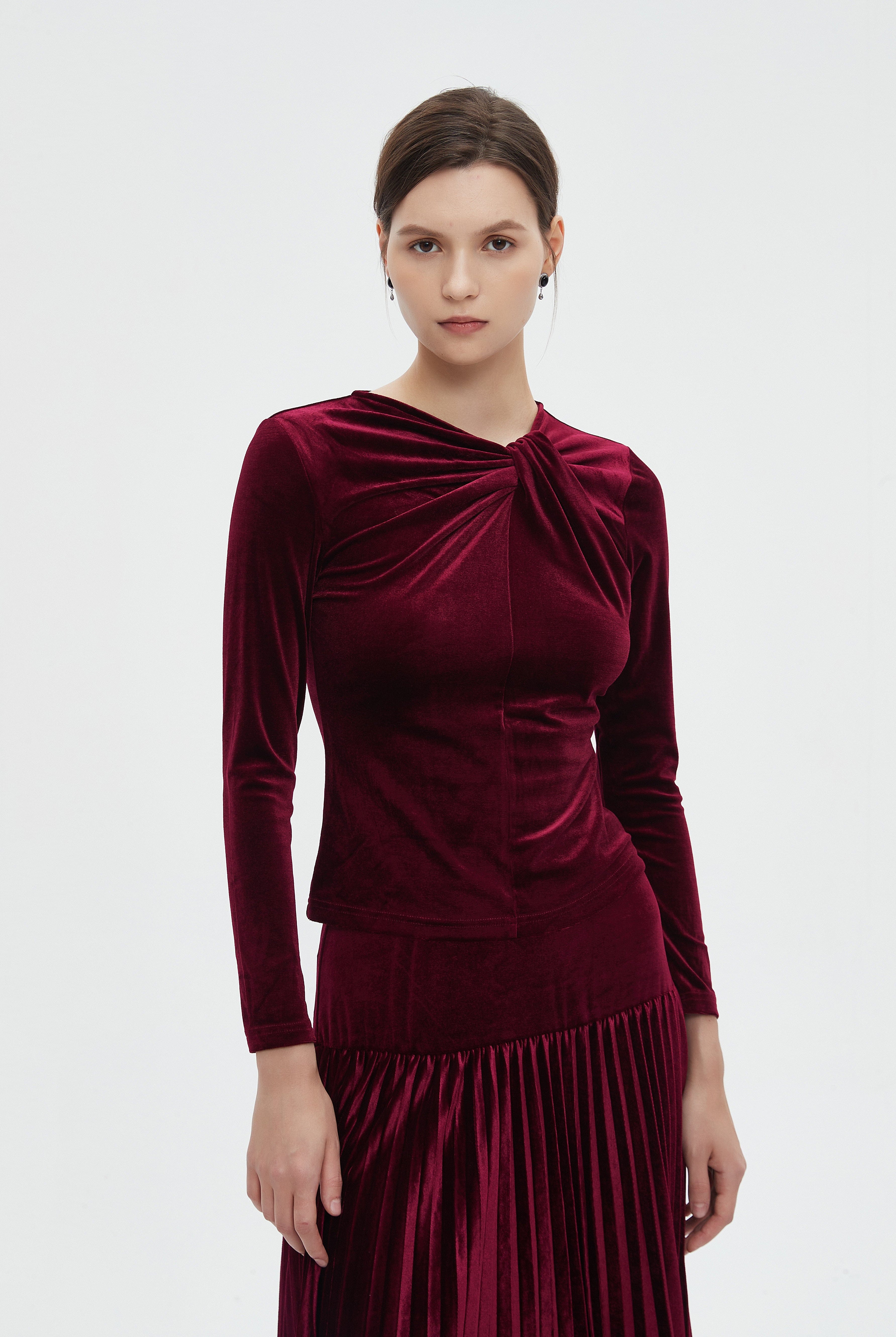 ميكا بلوزة نسائية شتوية بأكمام طويلة