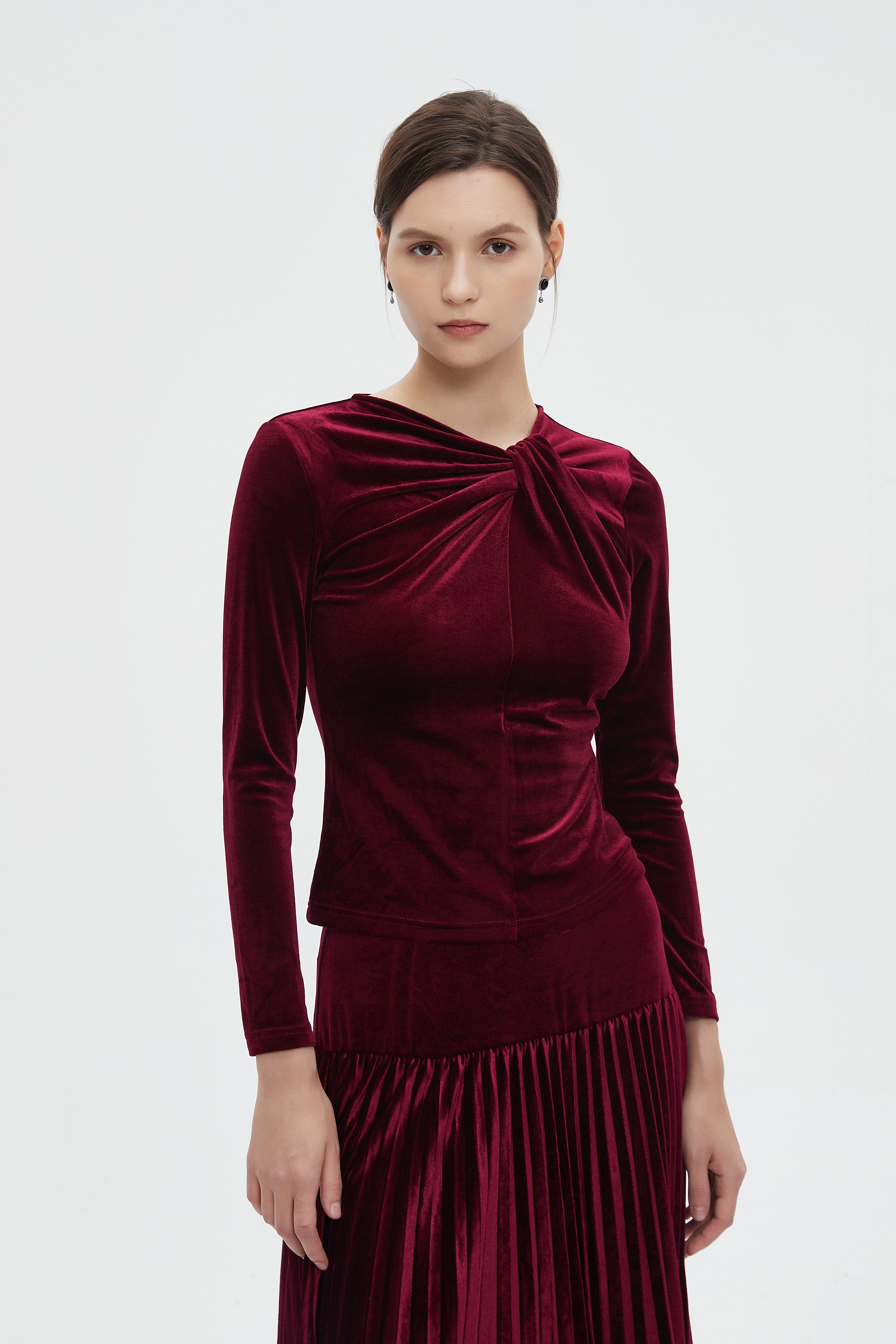 ميكا بلوزة نسائية شتوية بأكمام طويلة